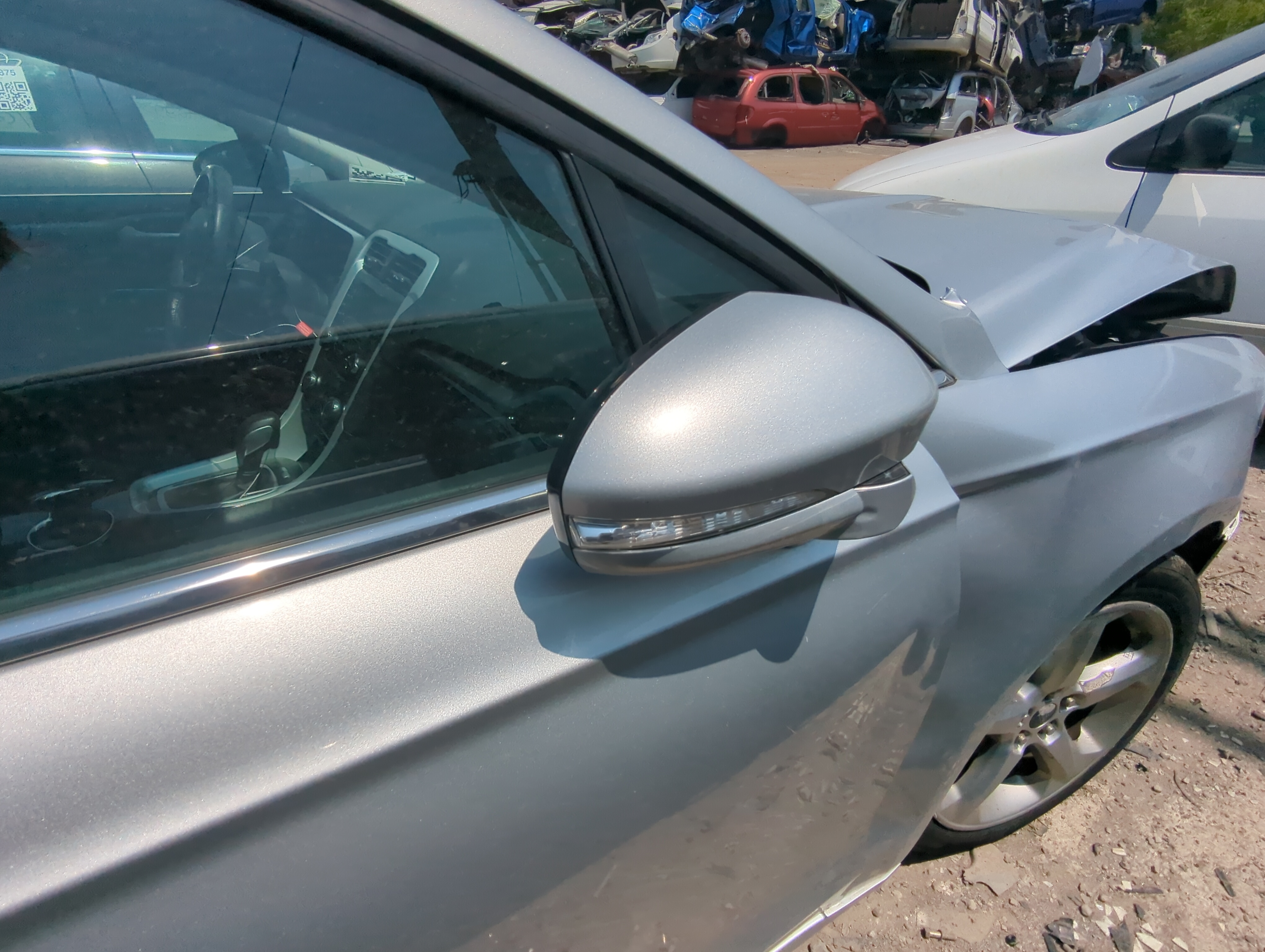 2013-2014 Ford Fusion Passenger Right Side View Power Door Mirror Grey 1091810 - Oemusedautoparts1.com