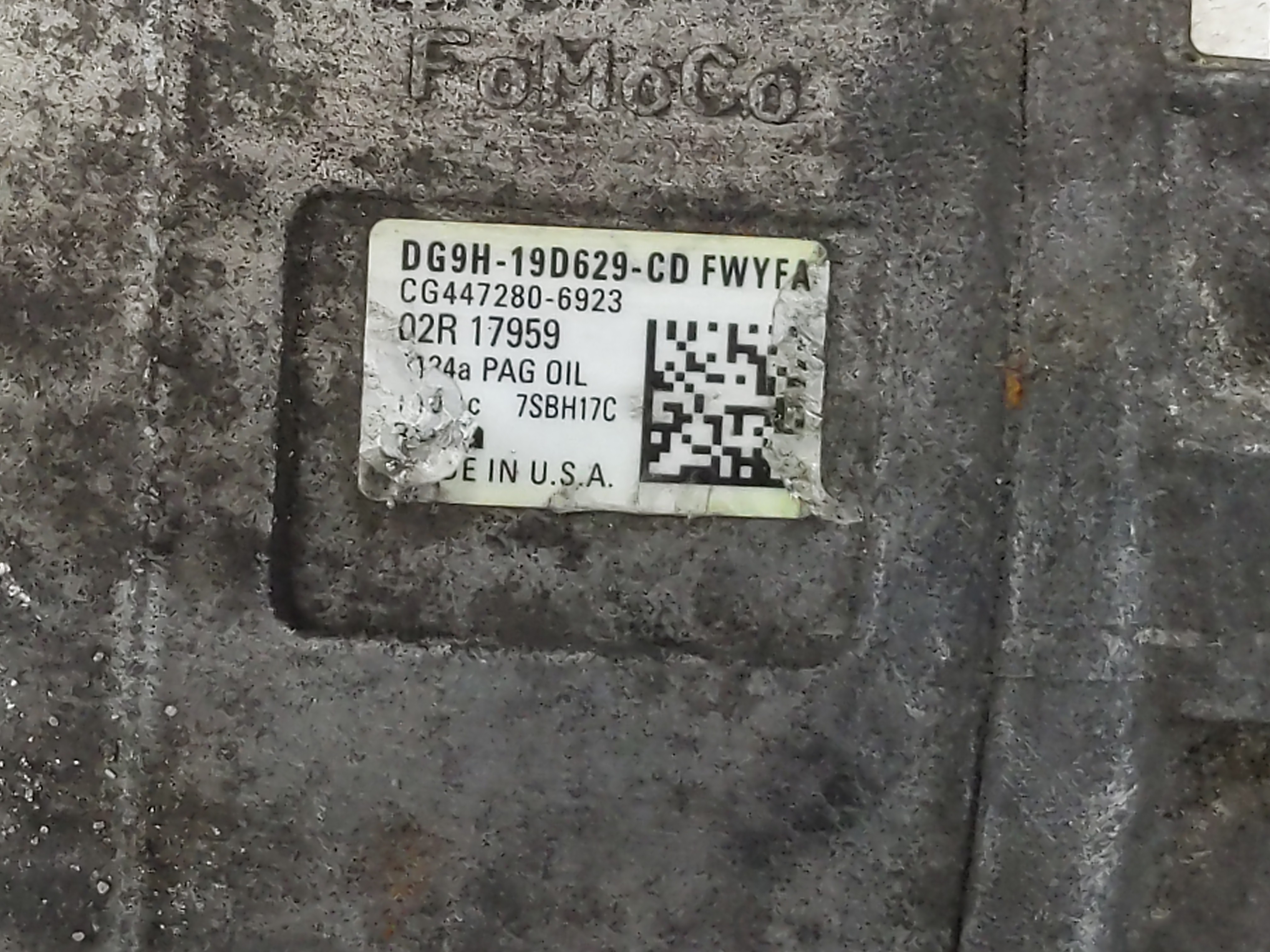 Picture of 2013-2018 Ford Fusion Air Conditioning A/c Ac Compressor Oem 1091821