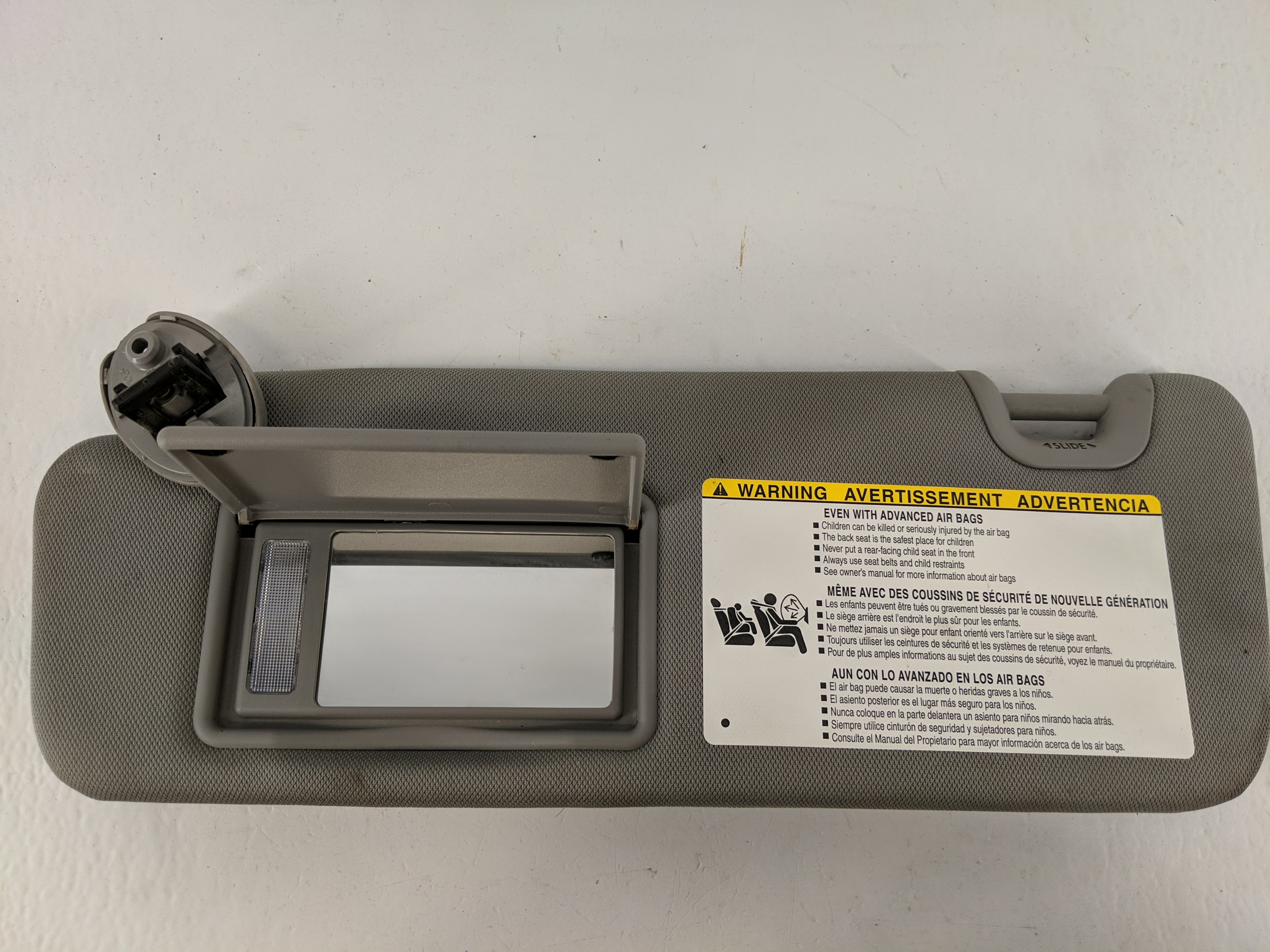 2014-2019 Toyota Highlander Driver Sun Visor Mirror Left Sunvisor Grey 1092781 - Oemusedautoparts1.com