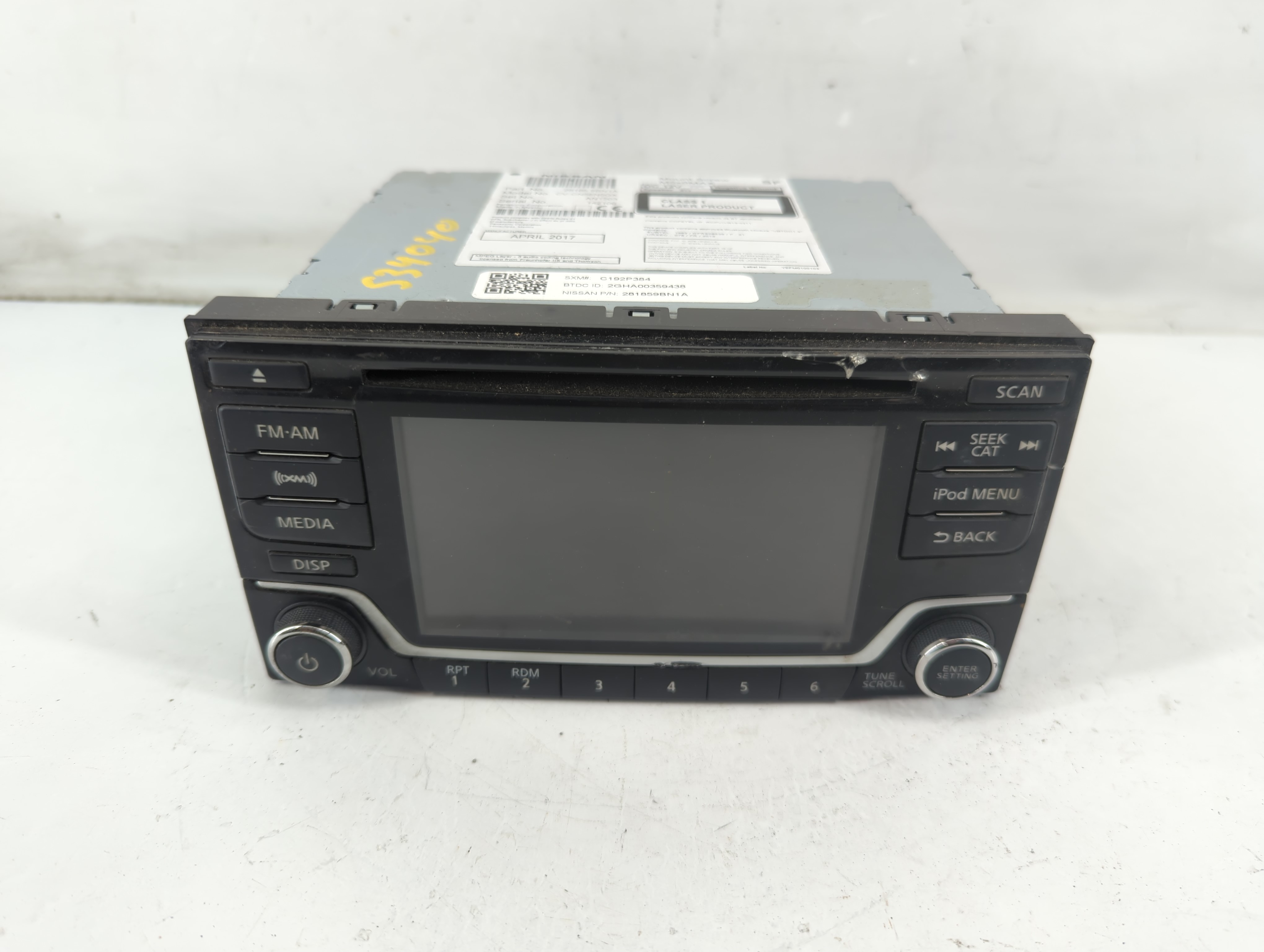 2017-2017 Nissan Frontier Am Fm Cd Player Radio Receiver 1092945 - Oemusedautoparts1.com