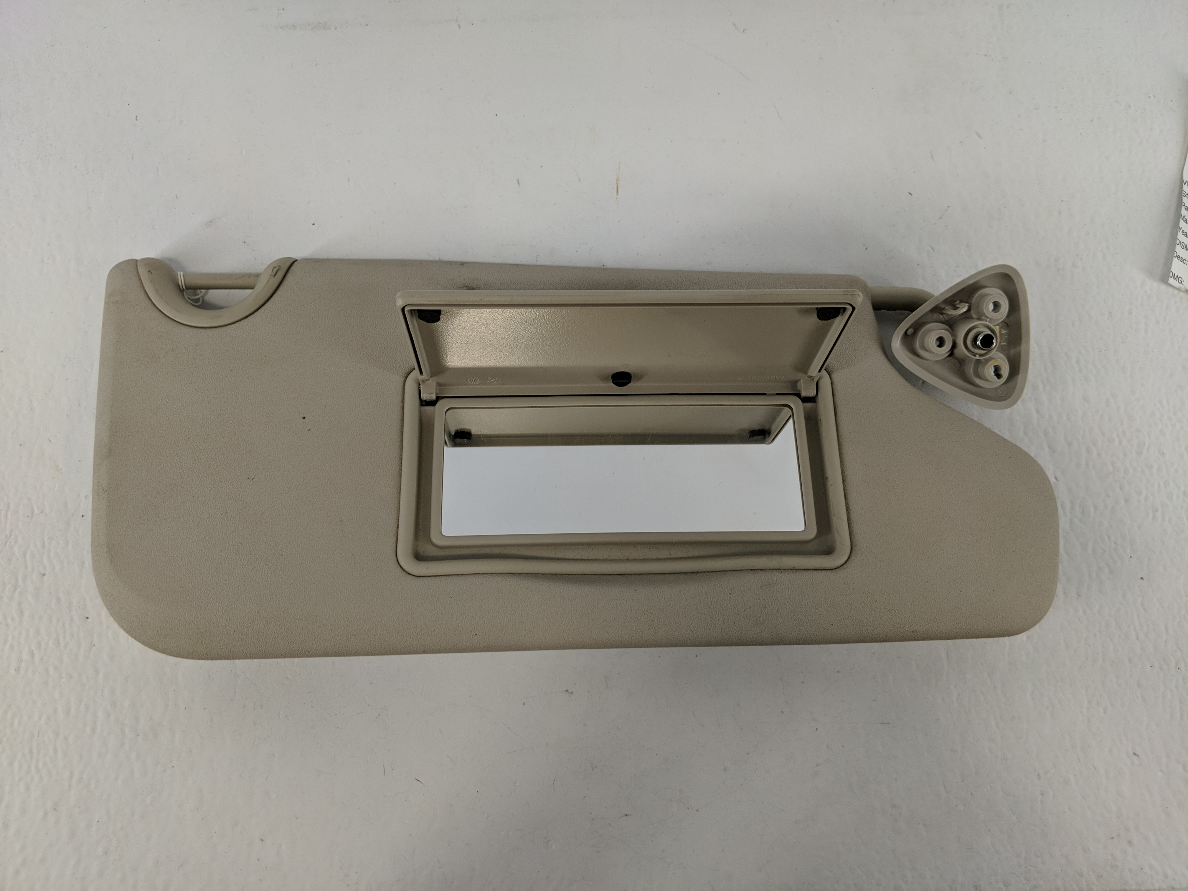 2017 Dodge Journey Driver Sun Visor Mirror Left Sunvisor Grey 1093251 - Oemusedautoparts1.com