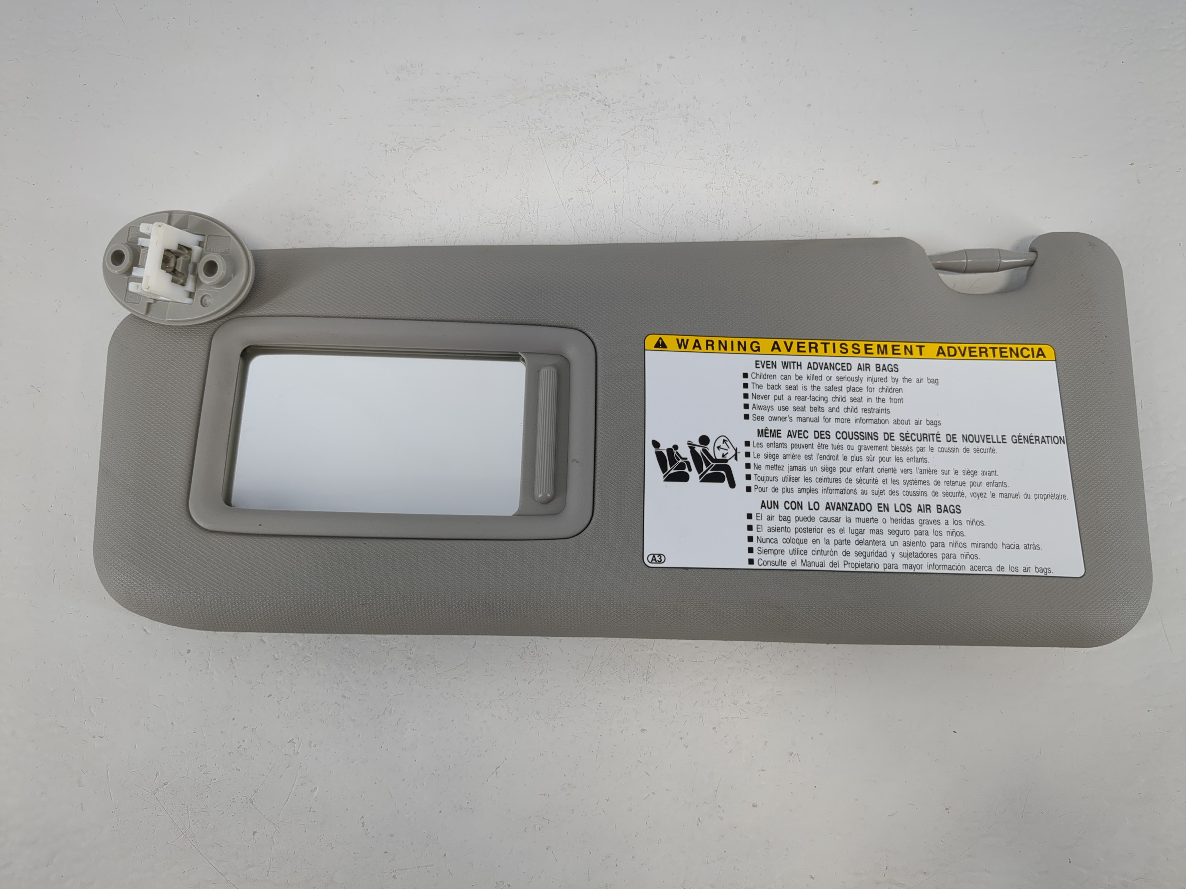 2013-2018 Toyota Rav4 Driver Sun Visor Mirror Left Sunvisor Grey 1095173 - Oemusedautoparts1.com