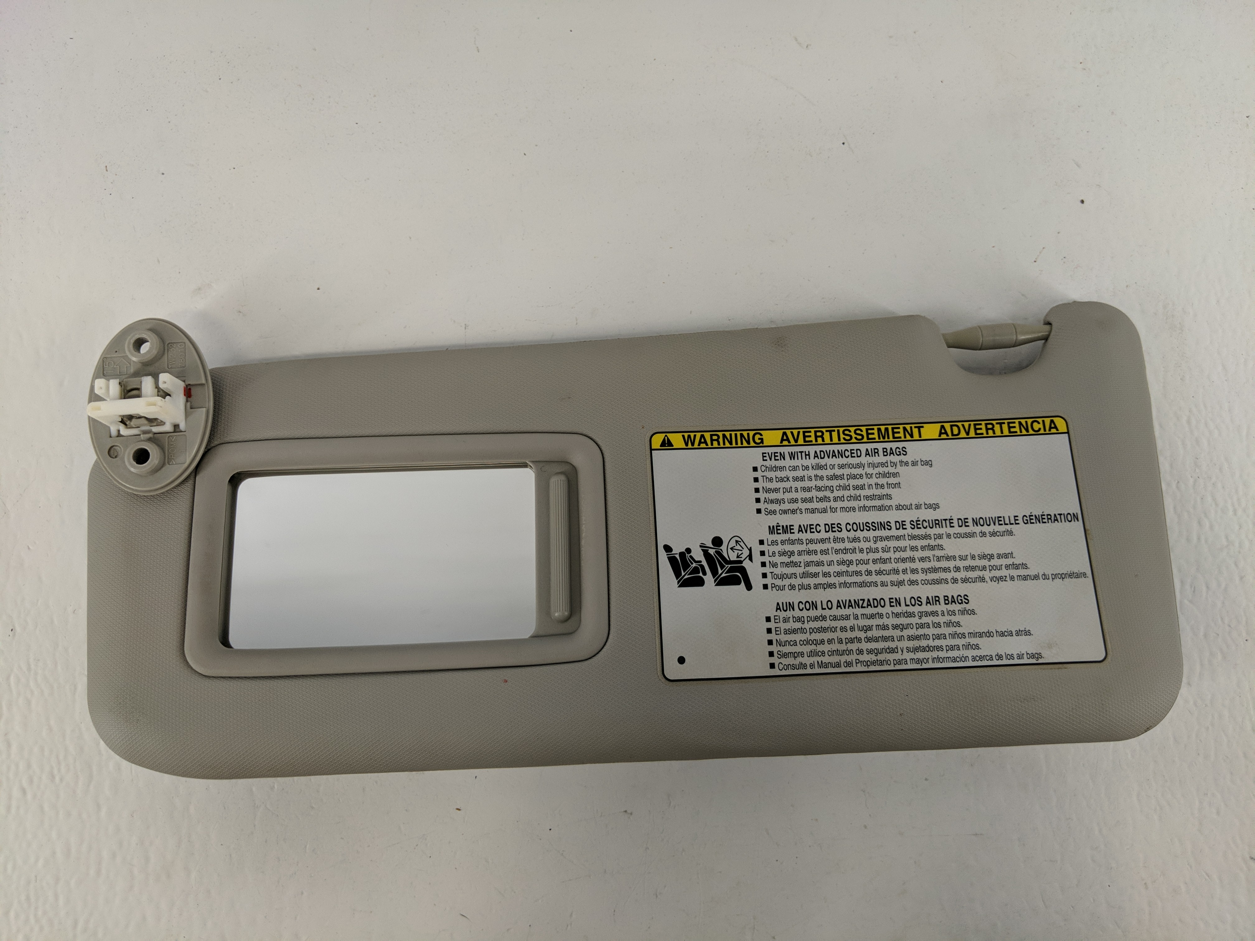 2013-2018 Toyota Rav4 Passenger Sun Visor Mirror Right Sunvisor Grey 1096249 - Oemusedautoparts1.com
