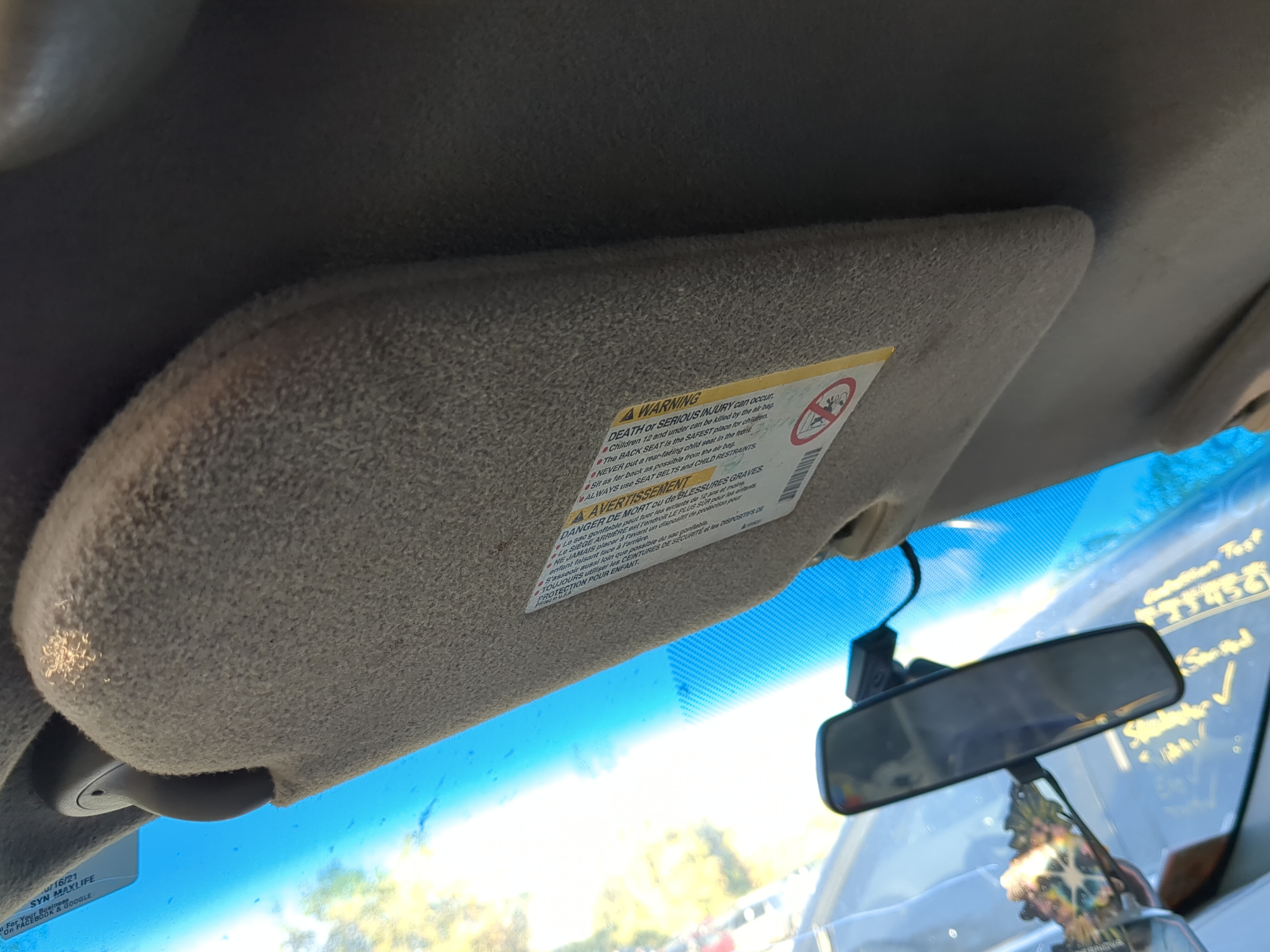 Picture of 2002-2004 Gmc Envoy Driver Sun Visor Mirror Left Sunvisor 1099447