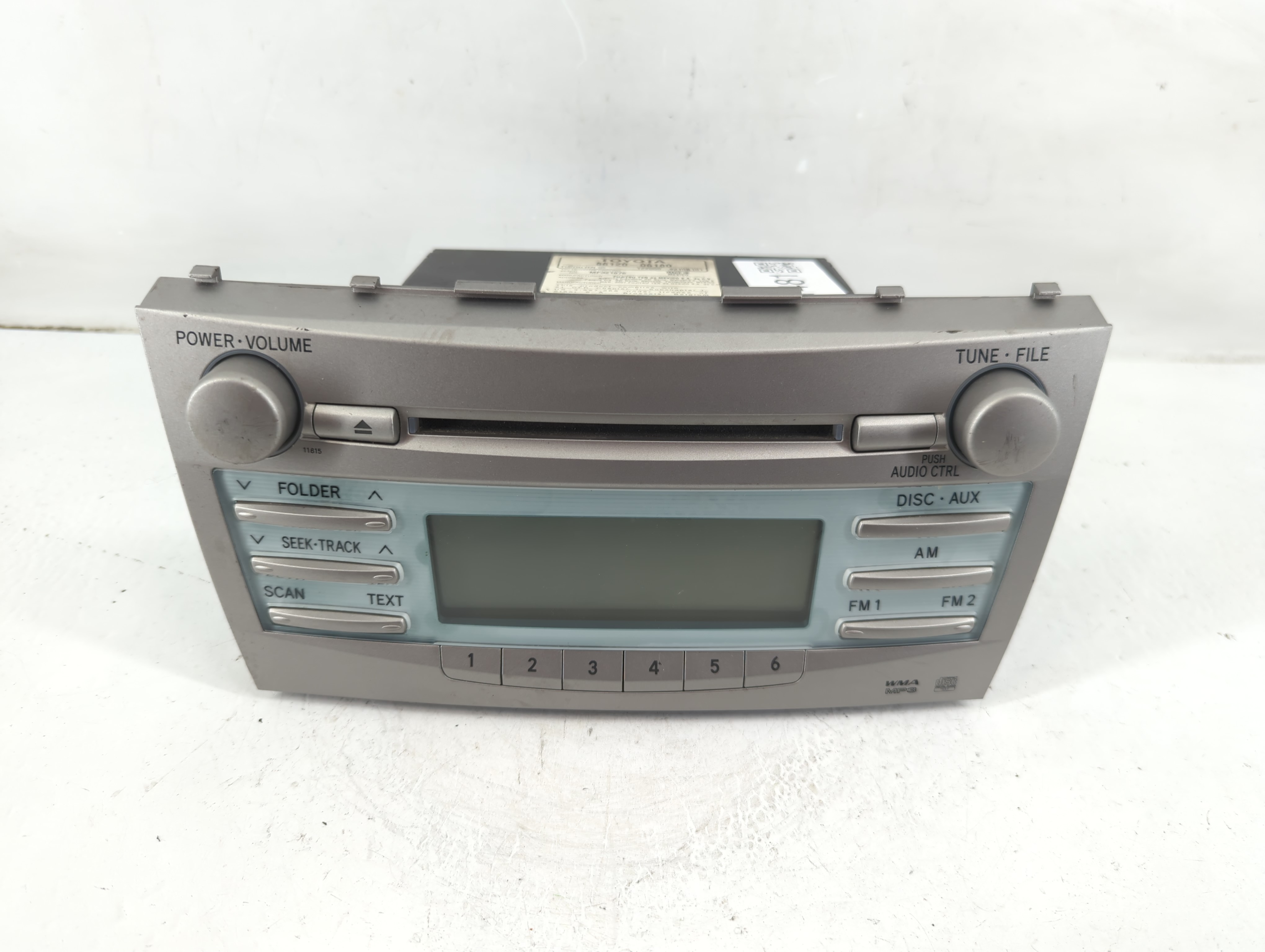 2007-2009 Toyota Camry Am Fm Cd Player Radio Receiver 1101481 - Oemusedautoparts1.com