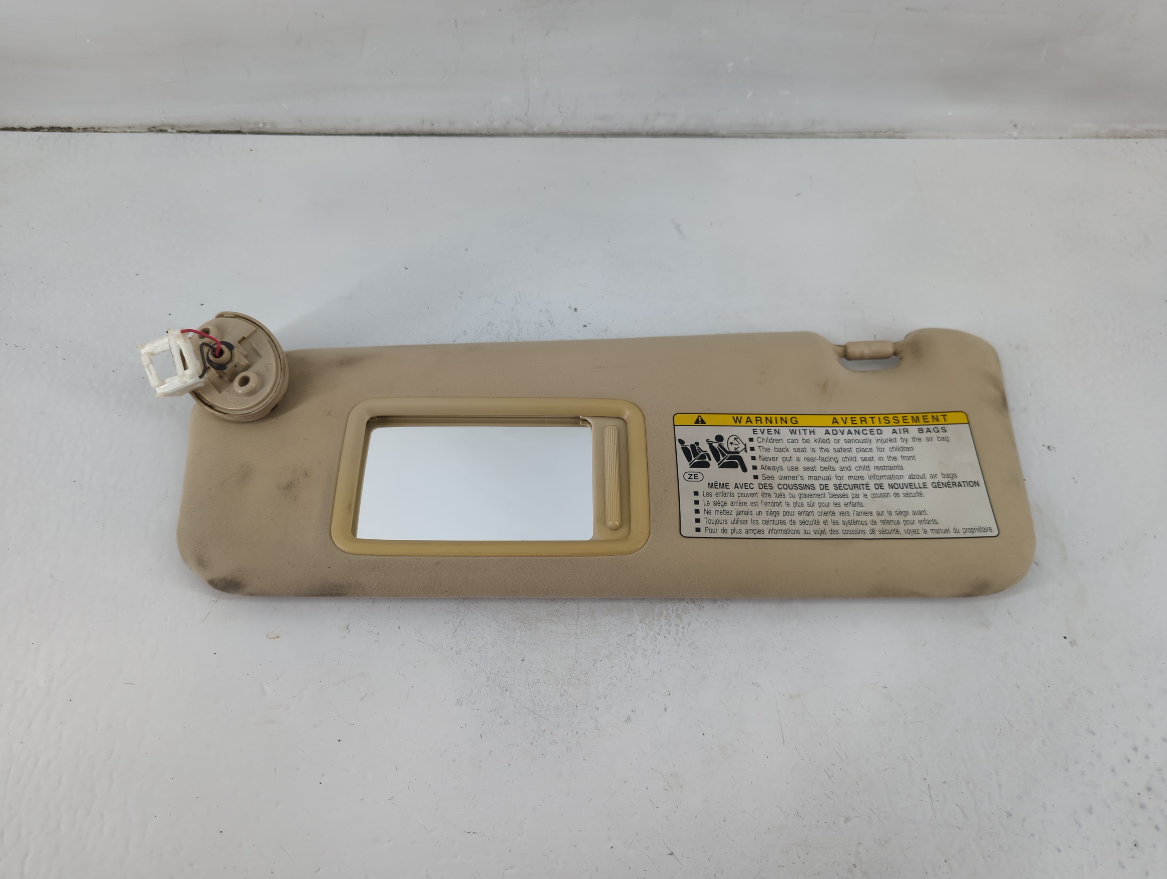 Picture of 2012-2012 Lexus Es350 Driver Sun Visor Mirror Left Sunvisor Tan 1102606