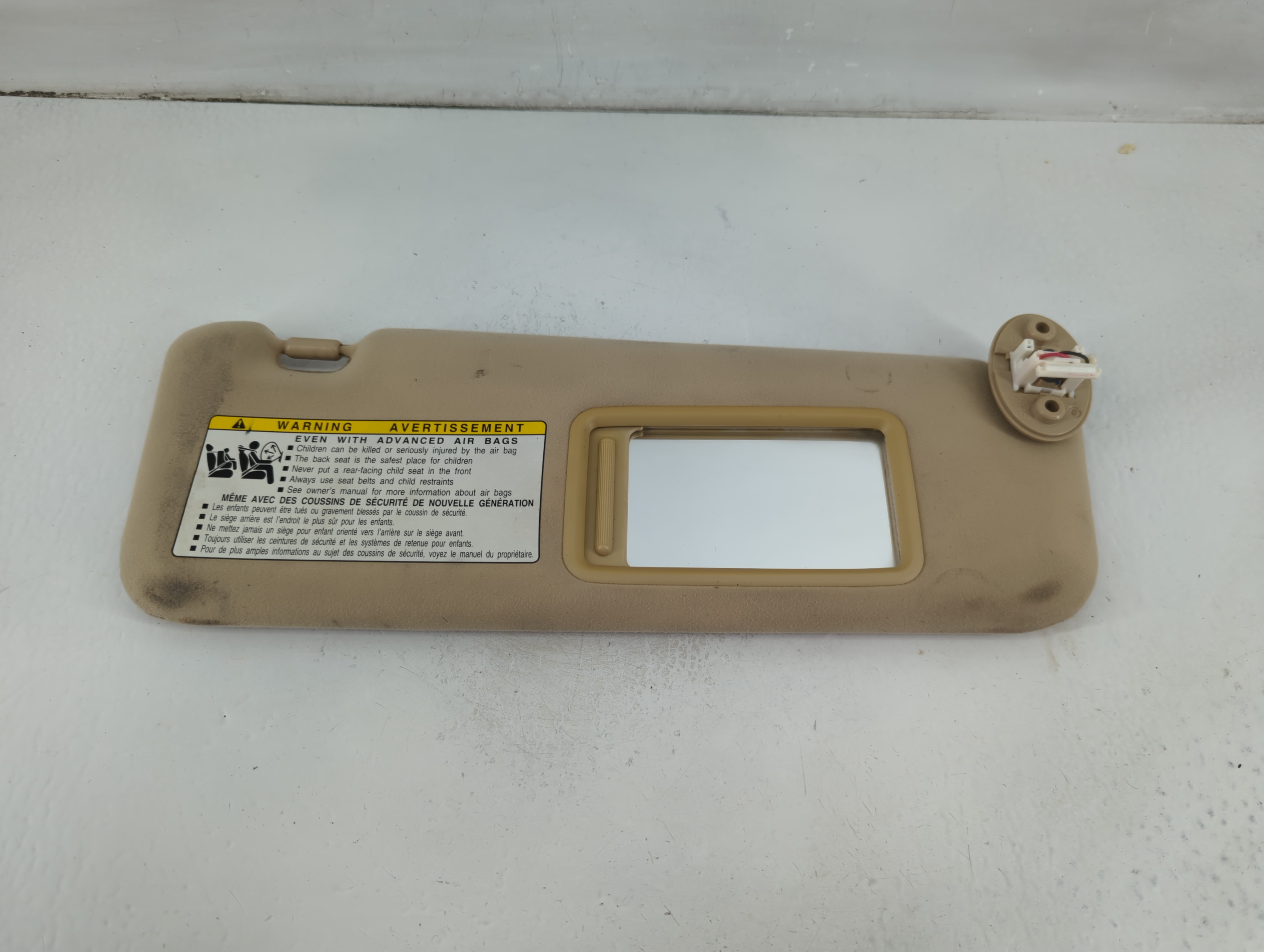 Picture of 2007-2009 Lexus Es350 Passenger Sun Visor Mirror Right Sunvisor Tan 1103063