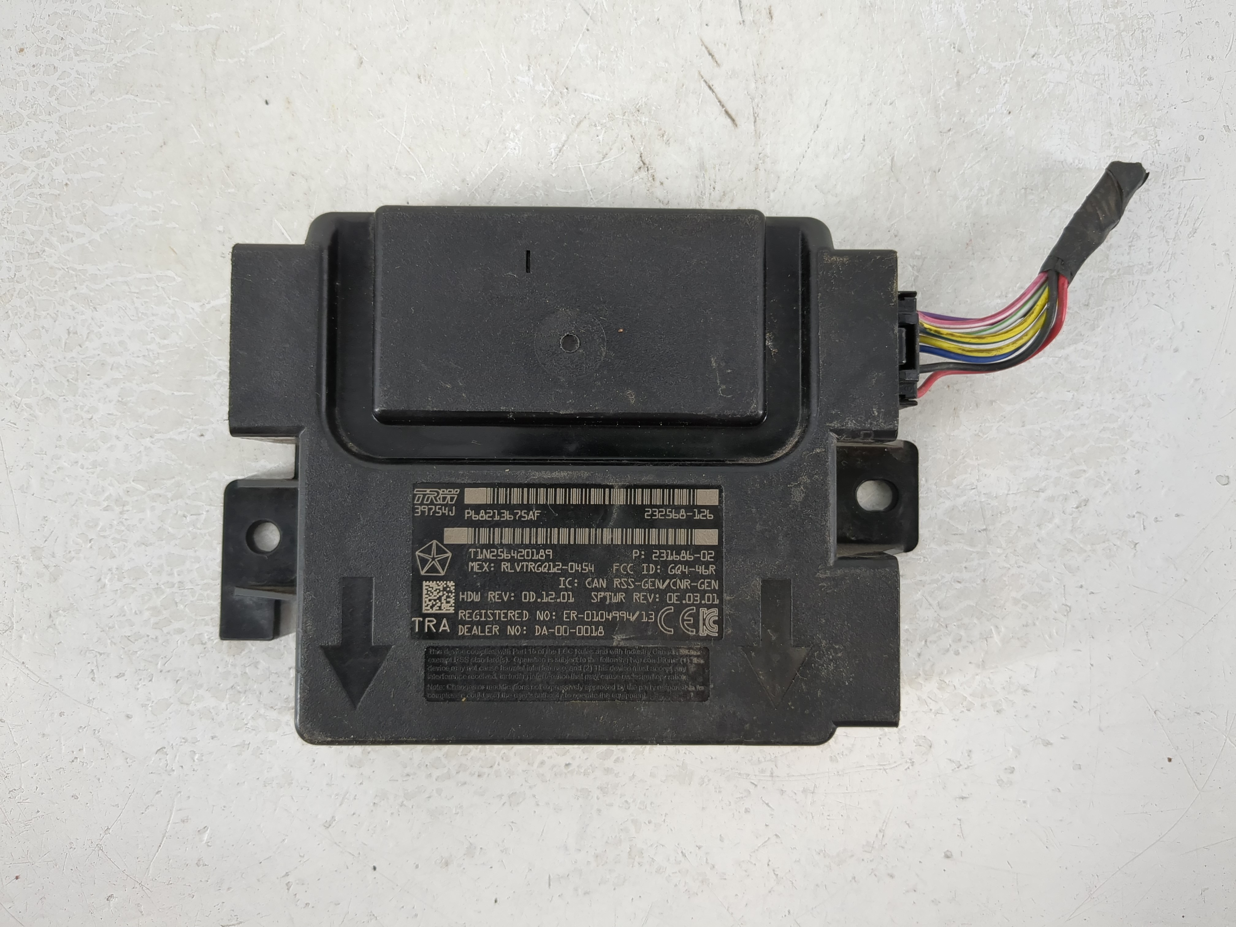 Dodge Ram 1500 Chassis Control Module Ccm Bcm Body Control P68213675af 1103395 - Oemusedautoparts1.com