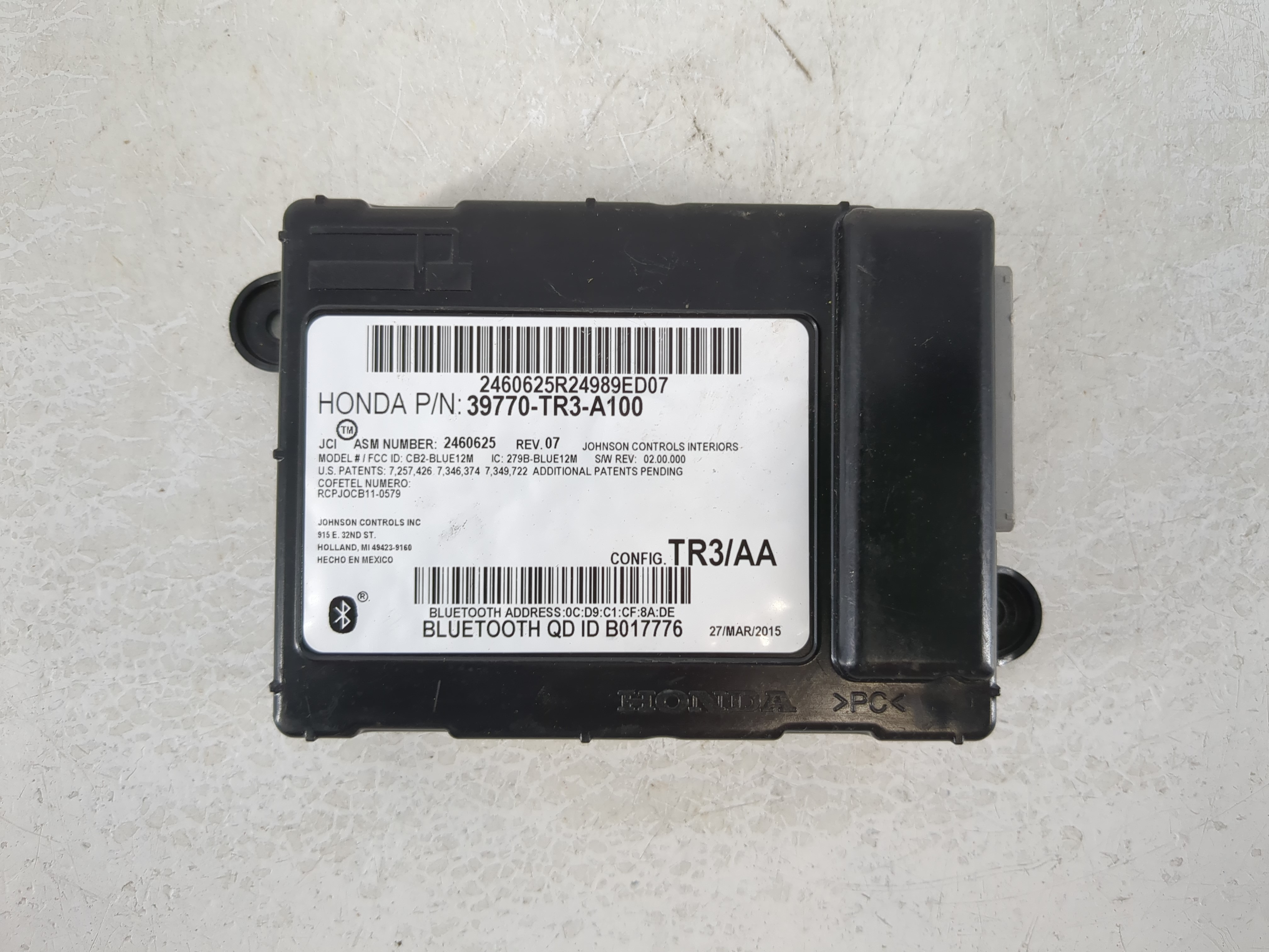 Picture of 2013-2015 Honda Civic Chassis Control Module Ccm Bcm Body Control 1103397