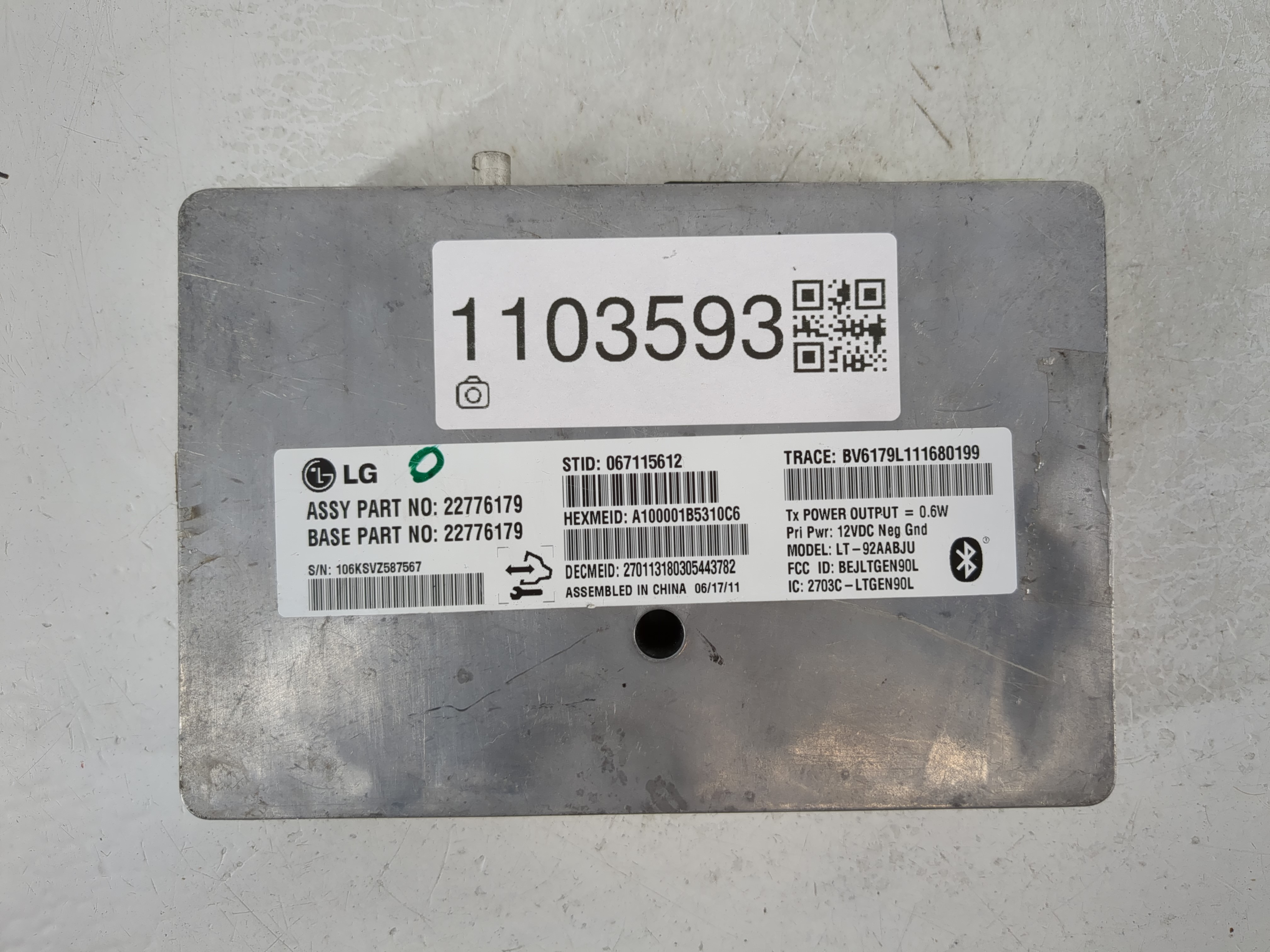 Picture of 2012-2012 Chevrolet Camaro Chassis Control Module Ccm Bcm Body Control 1103593