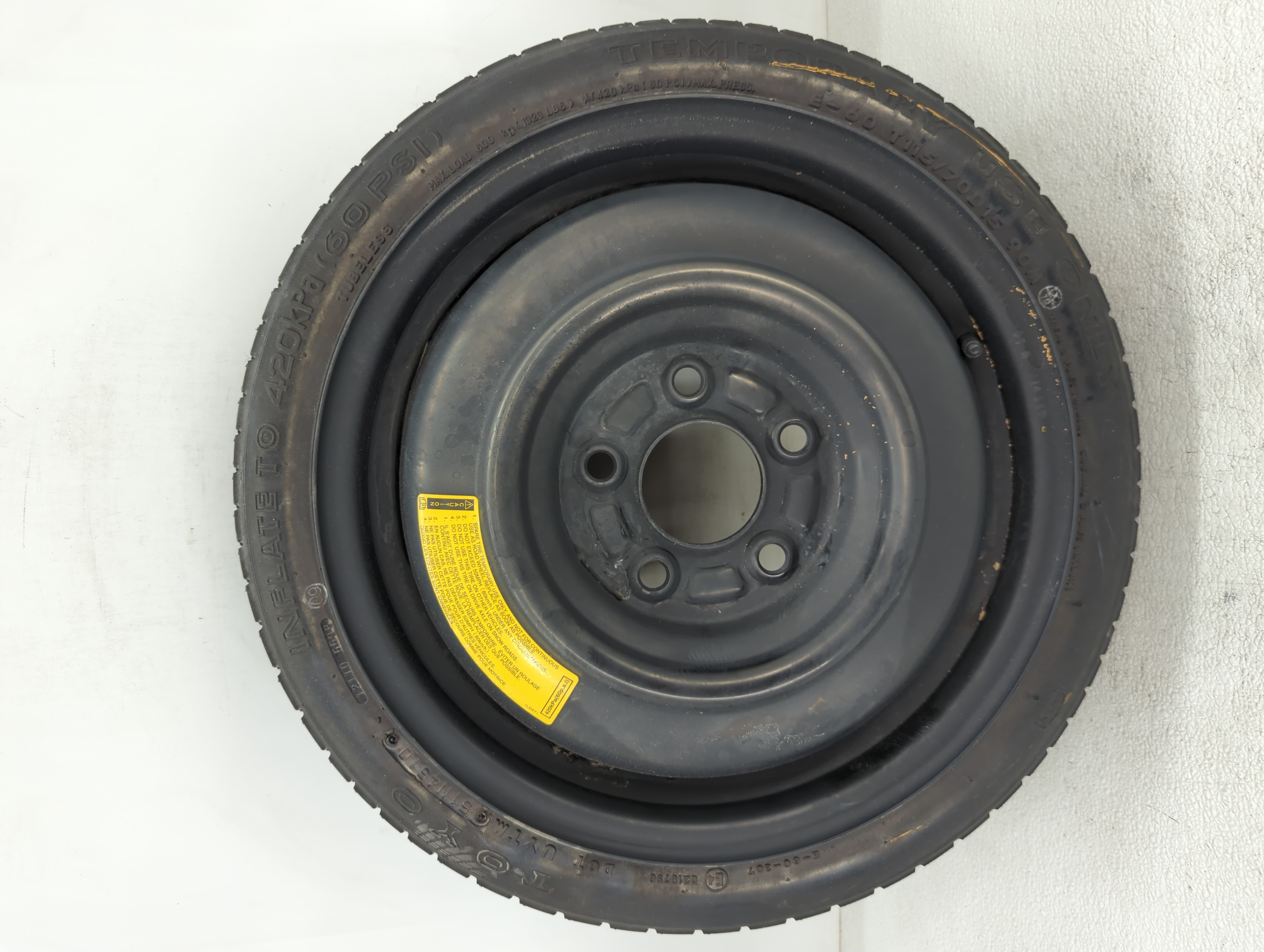 Picture of 2004-2013 Mazda 3 Spare Donut Tire Wheel Rim Oem 1104339
