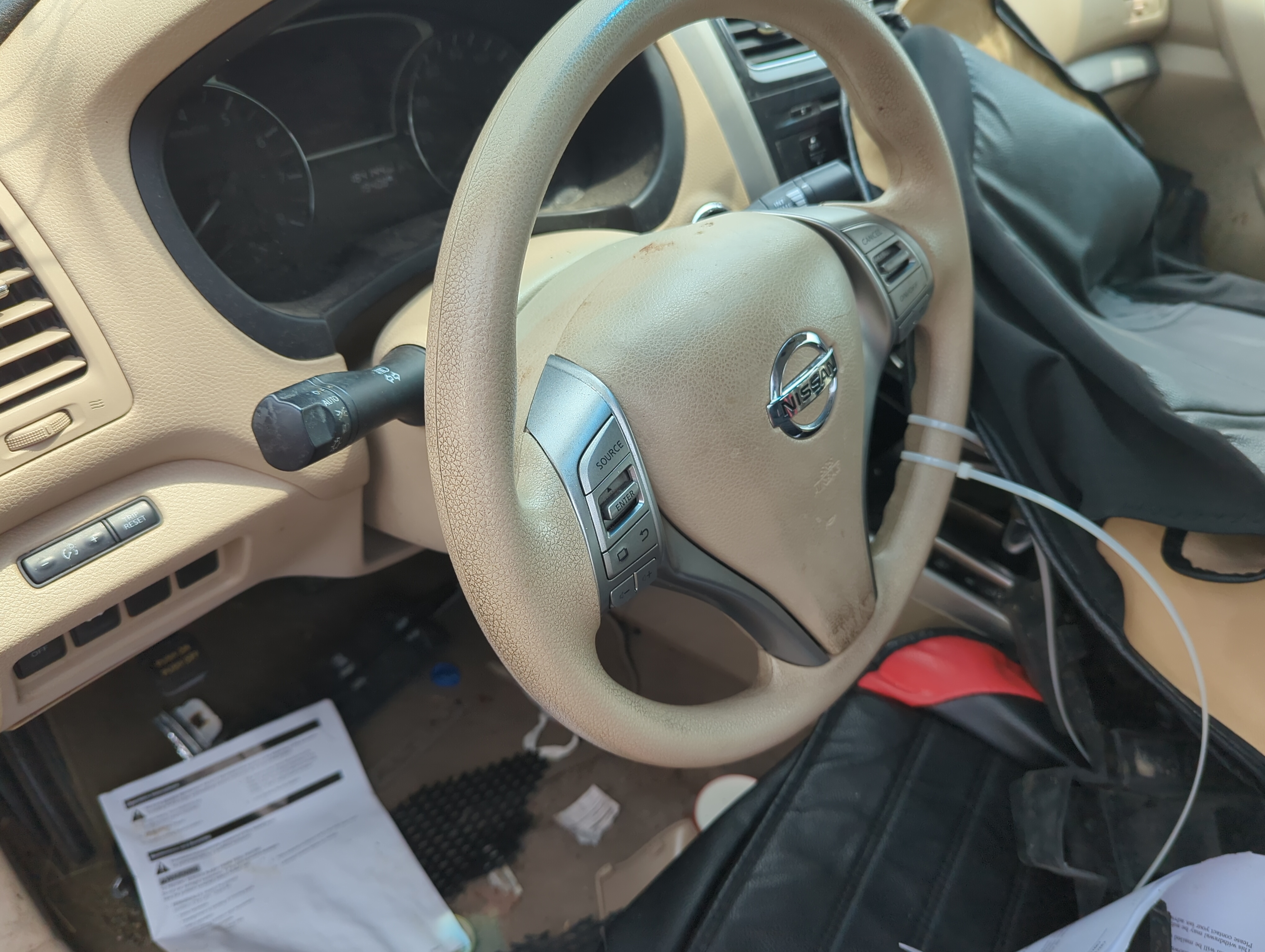 2013-2018 Nissan Altima Air Bag Driver Left Steering Wheel Mounted Beige 1107044 - Oemusedautoparts1.com