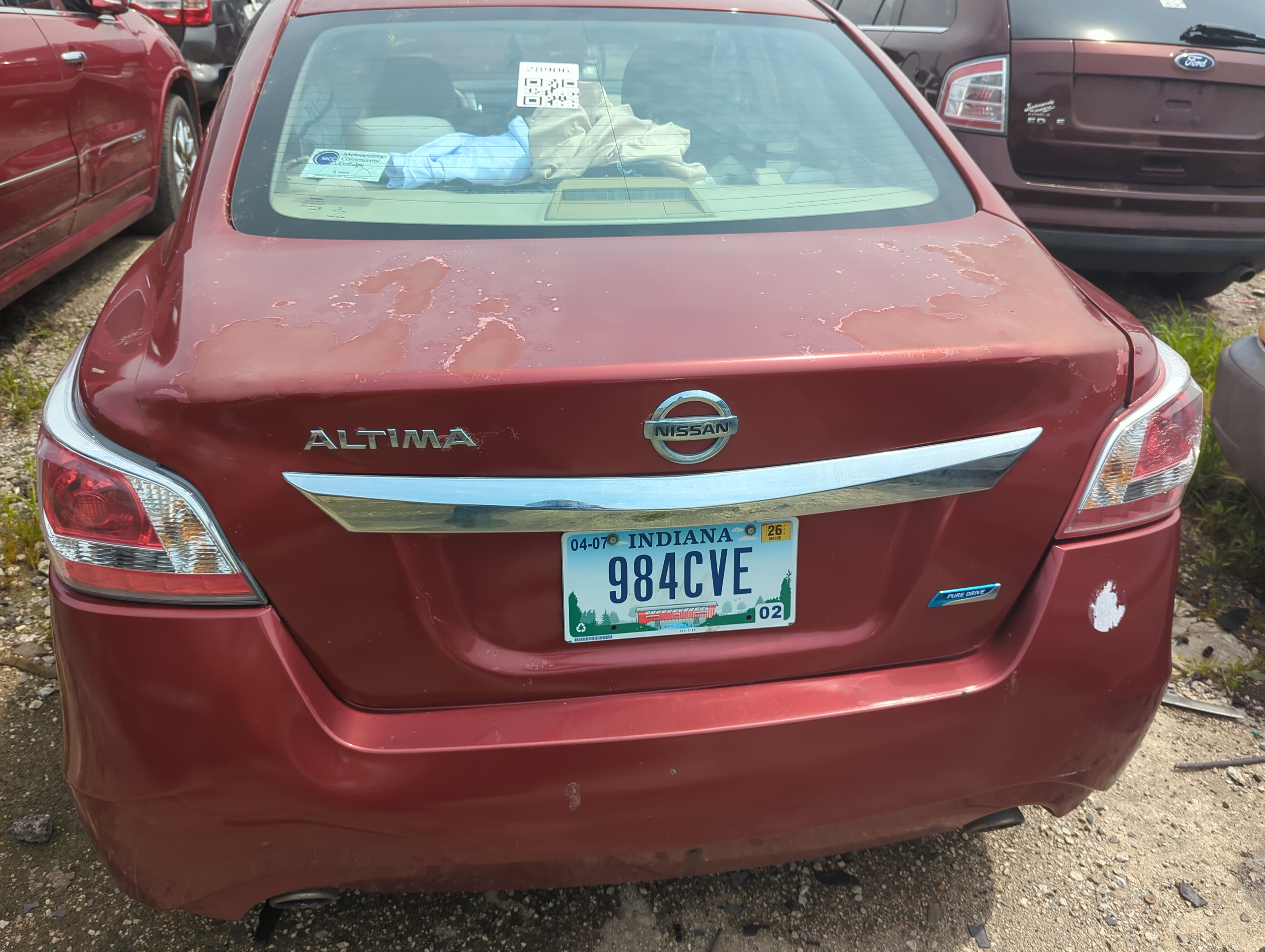 2013-2015 Nissan Altima Trunk/decklid/hatch/tailgate Oem 1107089 - Oemusedautoparts1.com