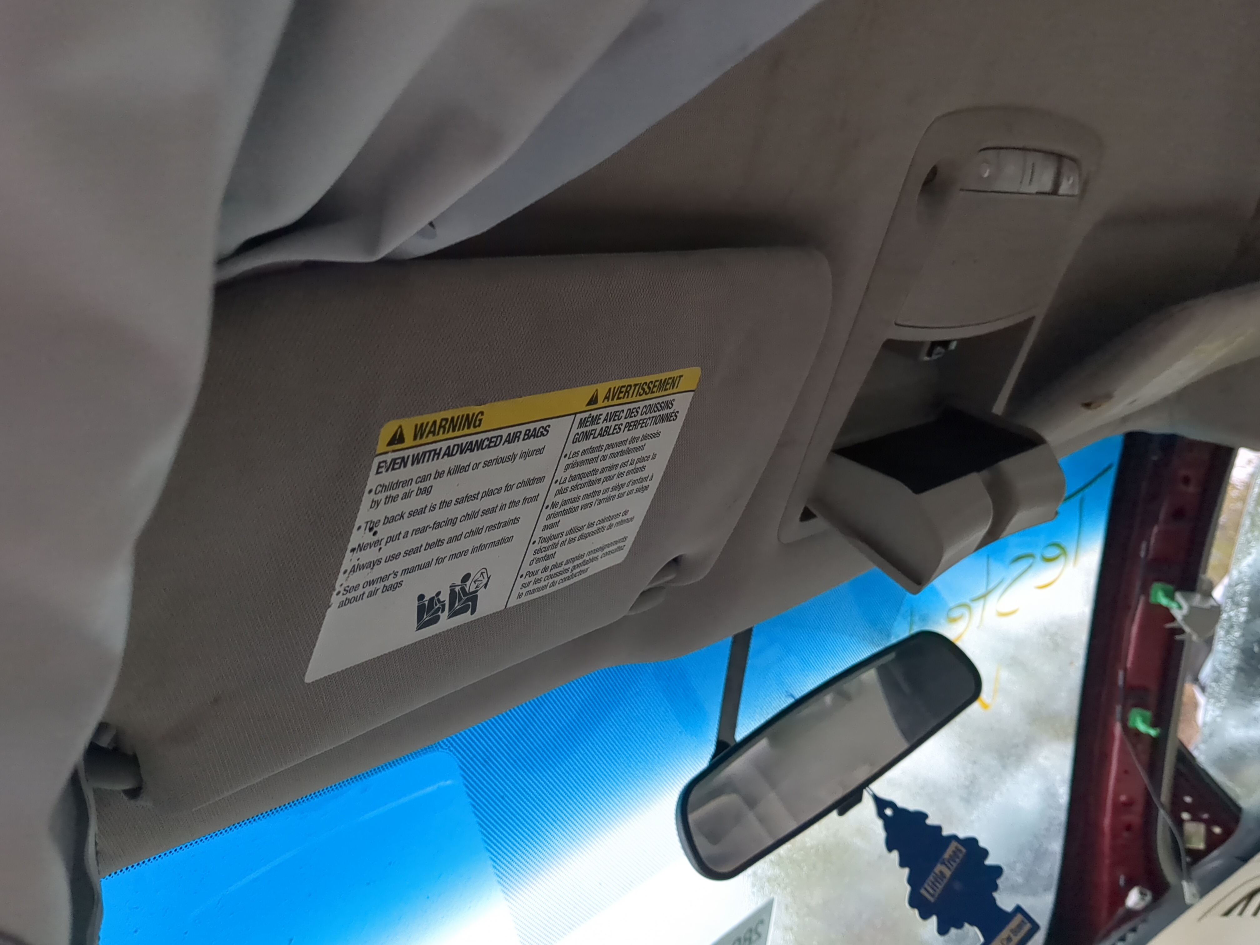 2013-2018 Nissan Altima Driver Sun Visor Mirror Left Sunvisor 1107128 - Oemusedautoparts1.com