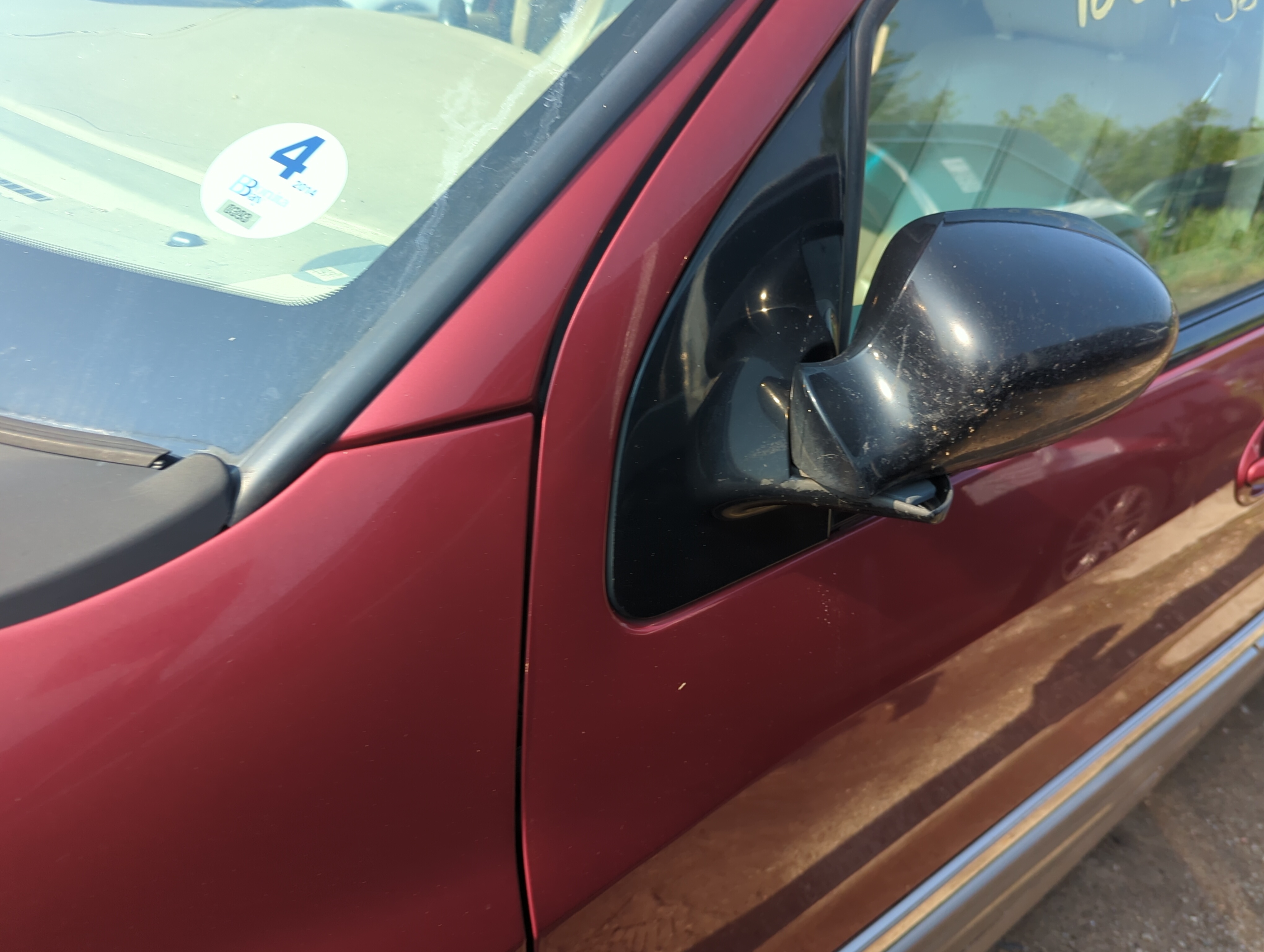 Picture of 2001-2002 Ford Windstar Driver Left Side View Power Door Mirror Black 1109069
