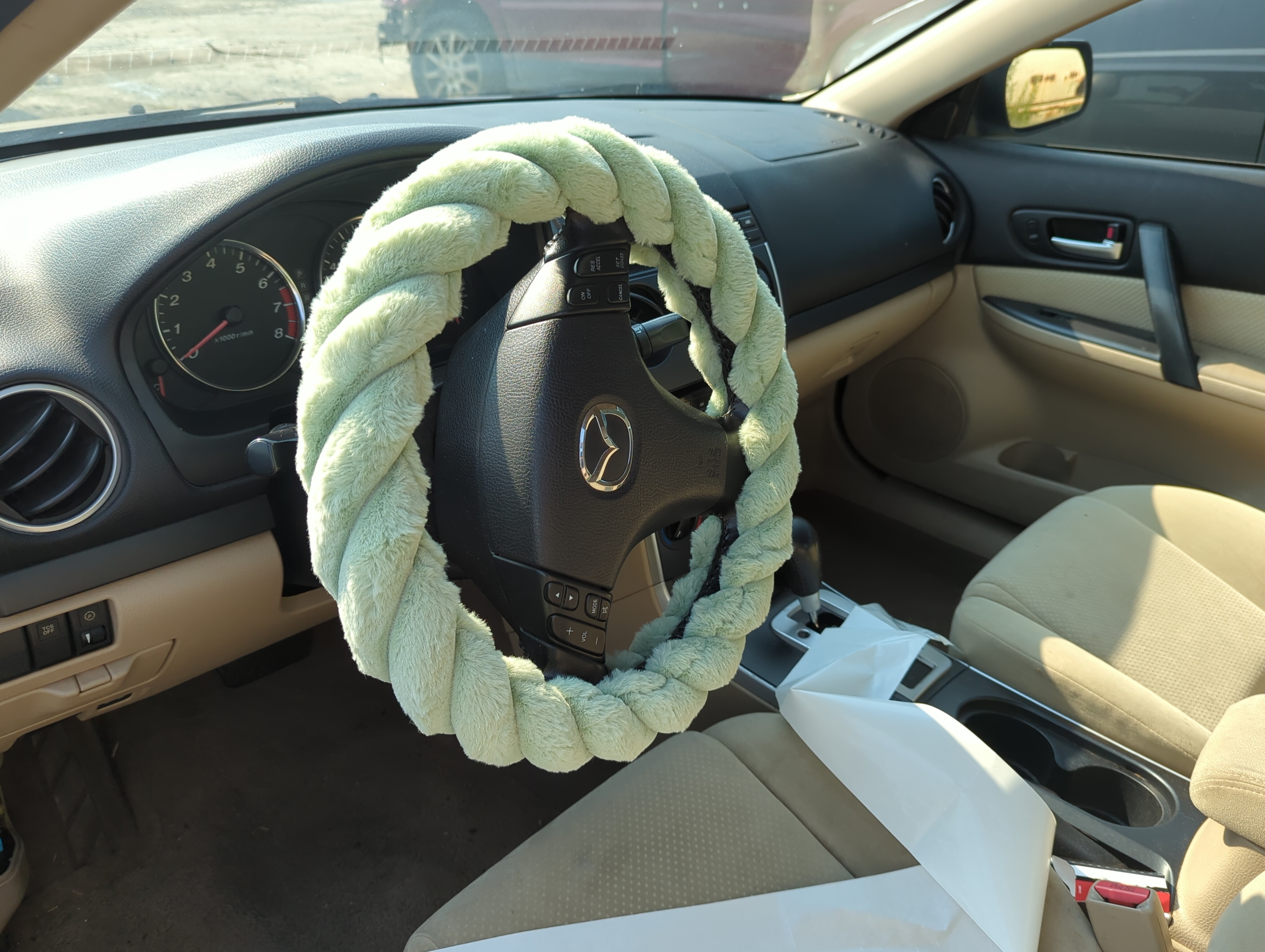 2003-2008 Mazda 6 Air Bag Driver Left Steering Wheel Mounted Beige 1109889 - Oemusedautoparts1.com