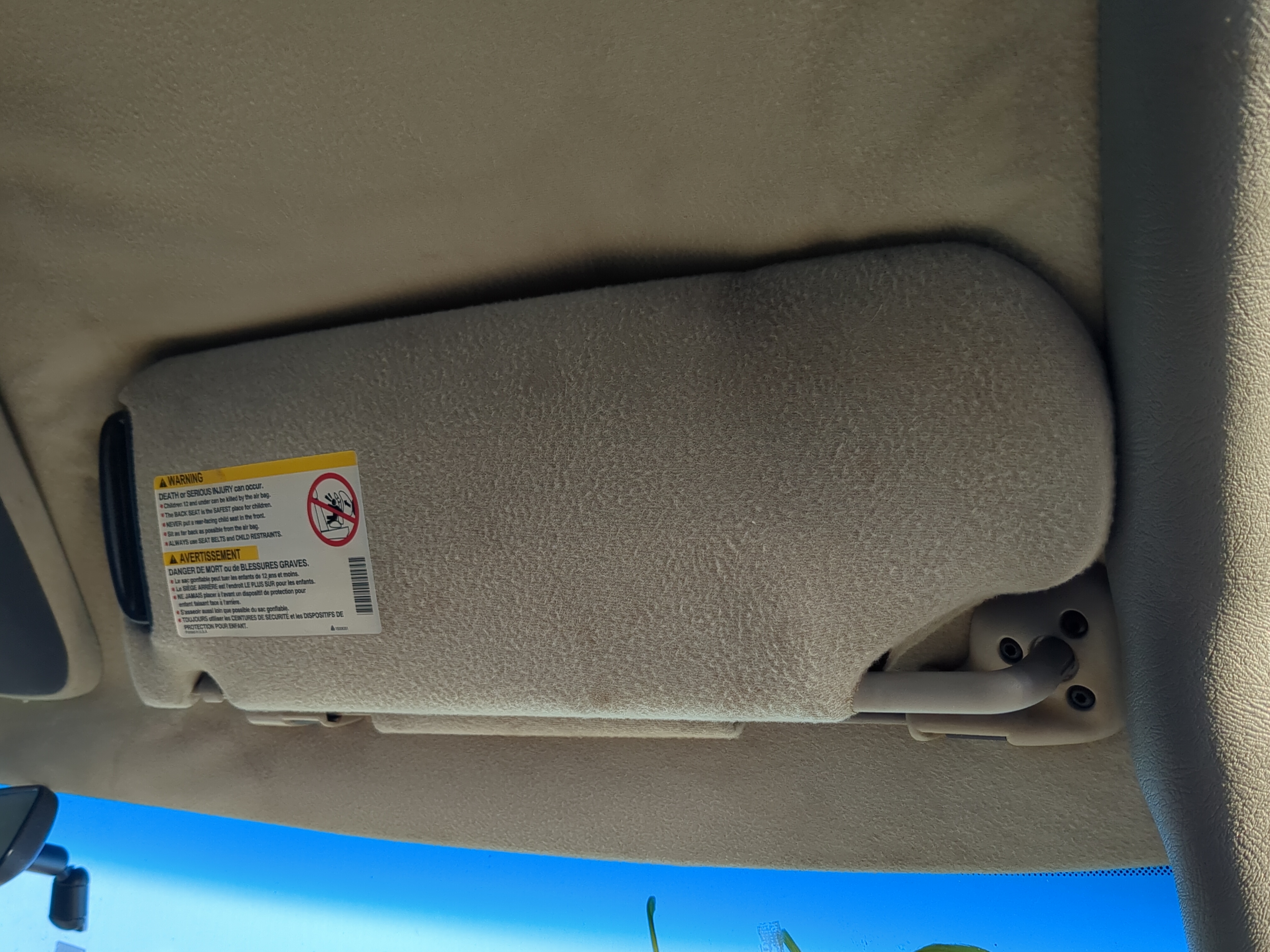 2000-2005 Chevrolet Astro Passenger Sun Visor Mirror Right Sunvisor 1110063 - Oemusedautoparts1.com