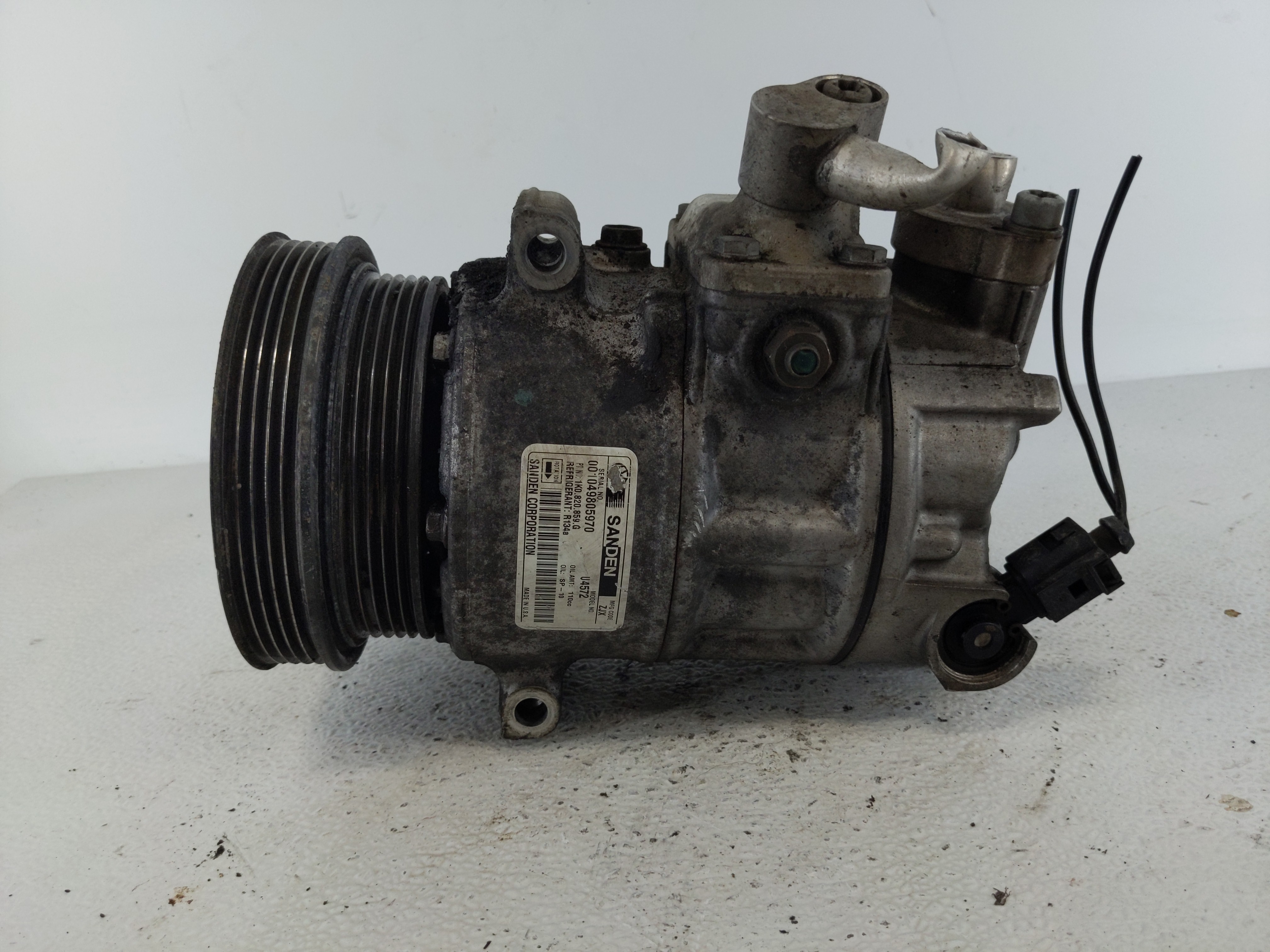 2008-2009 Volkswagen Jetta Air Conditioning A/c Ac Compressor Oem 1110292 - Oemusedautoparts1.com