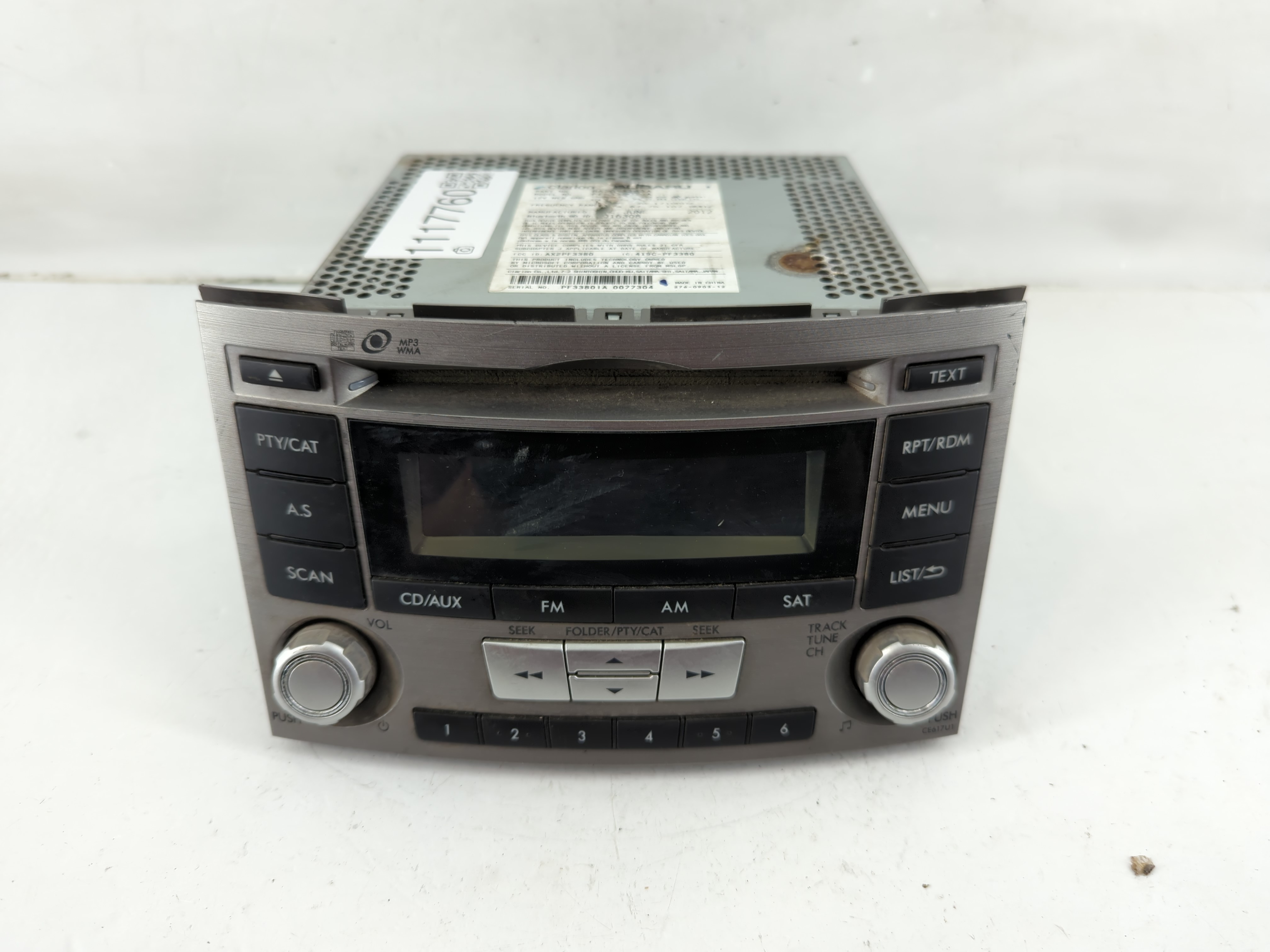 2012-2014 Subaru Legacy Am Fm Cd Player Radio Receiver 1117760 - Oemusedautoparts1.com