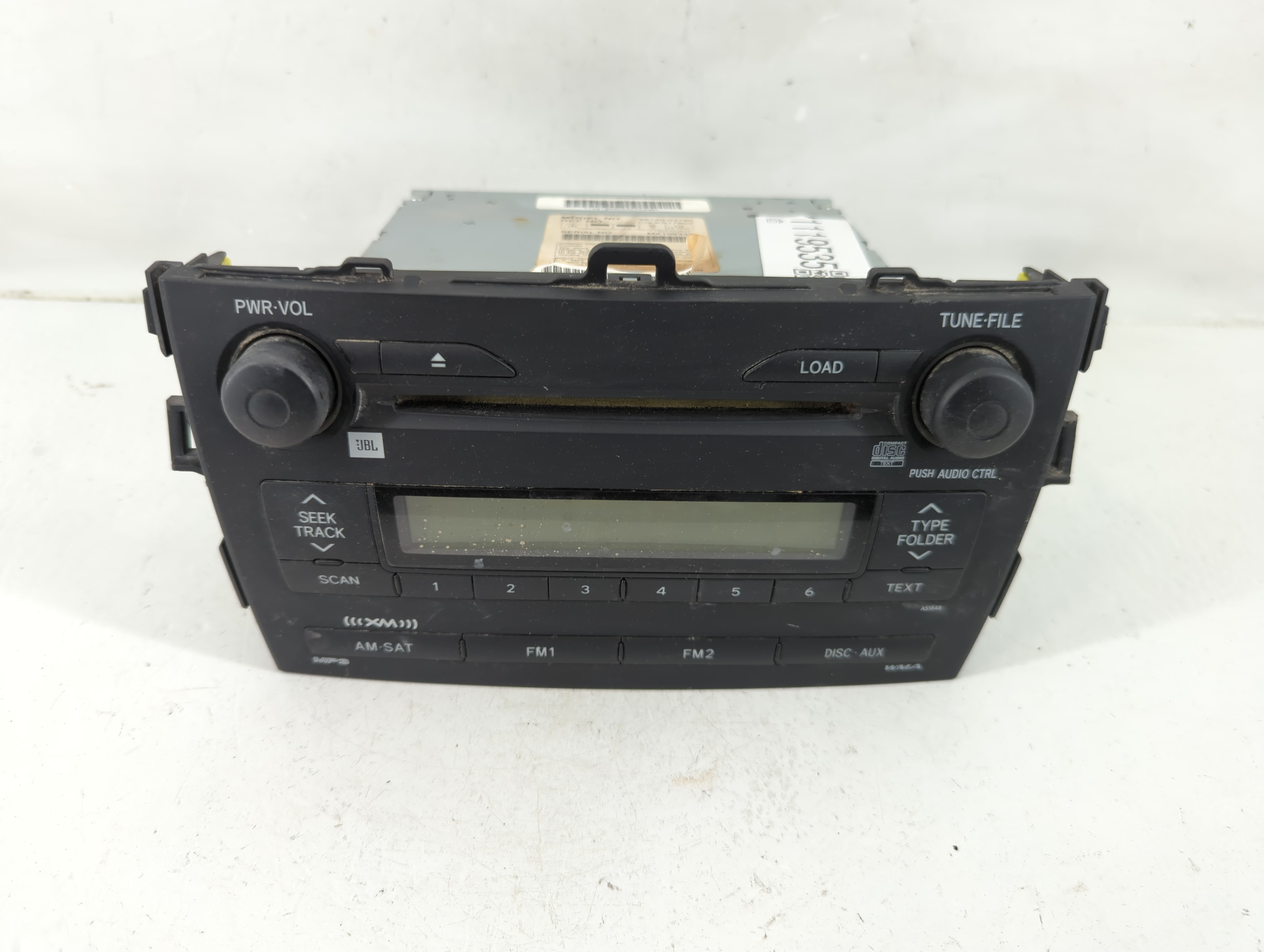 2009-2009 Toyota Corolla Am Fm Cd Player Radio Receiver 1119535 - Oemusedautoparts1.com