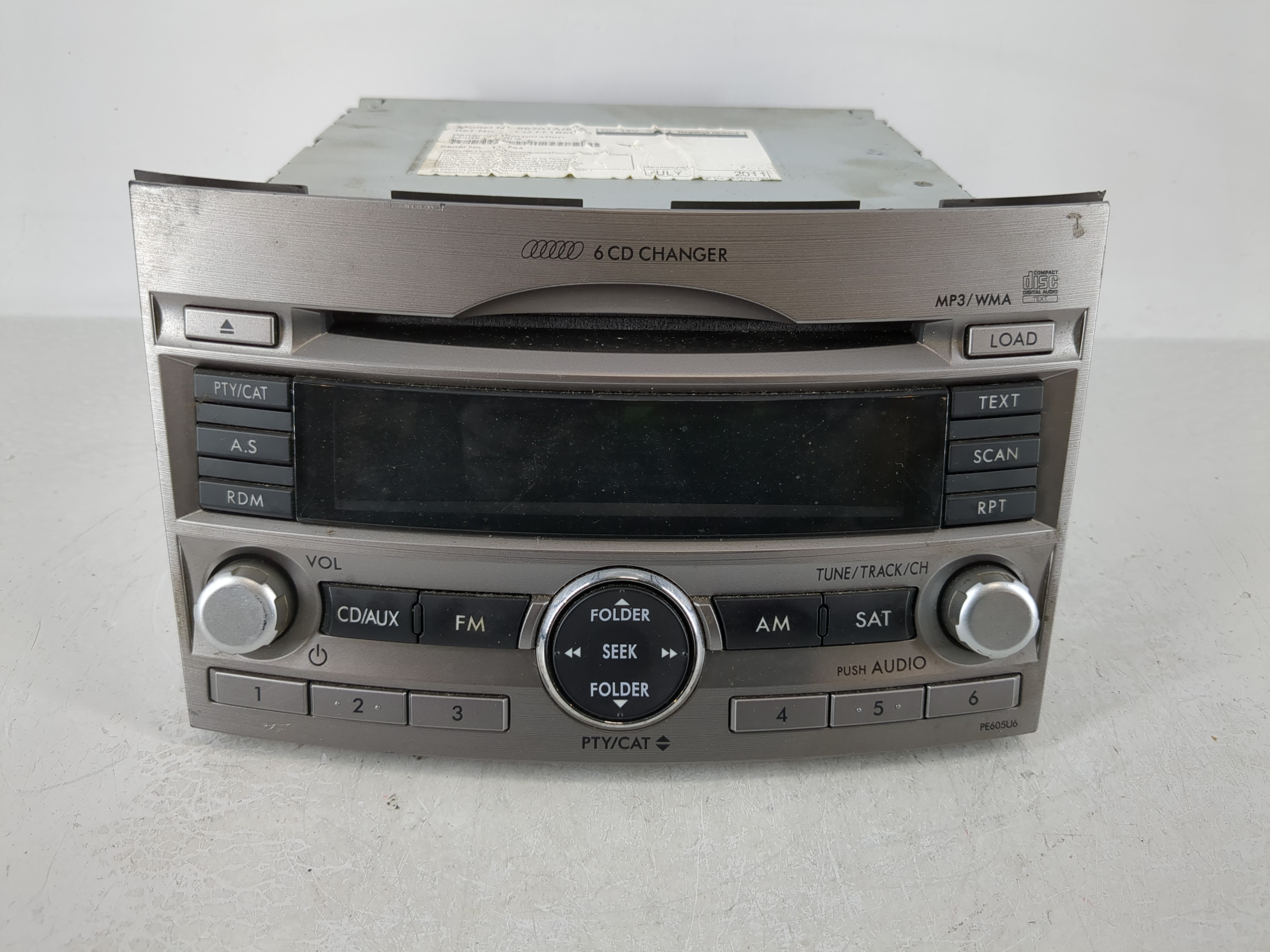 Picture of 2010-2012 Subaru Legacy Am Fm Cd Player Radio Receiver 1122697