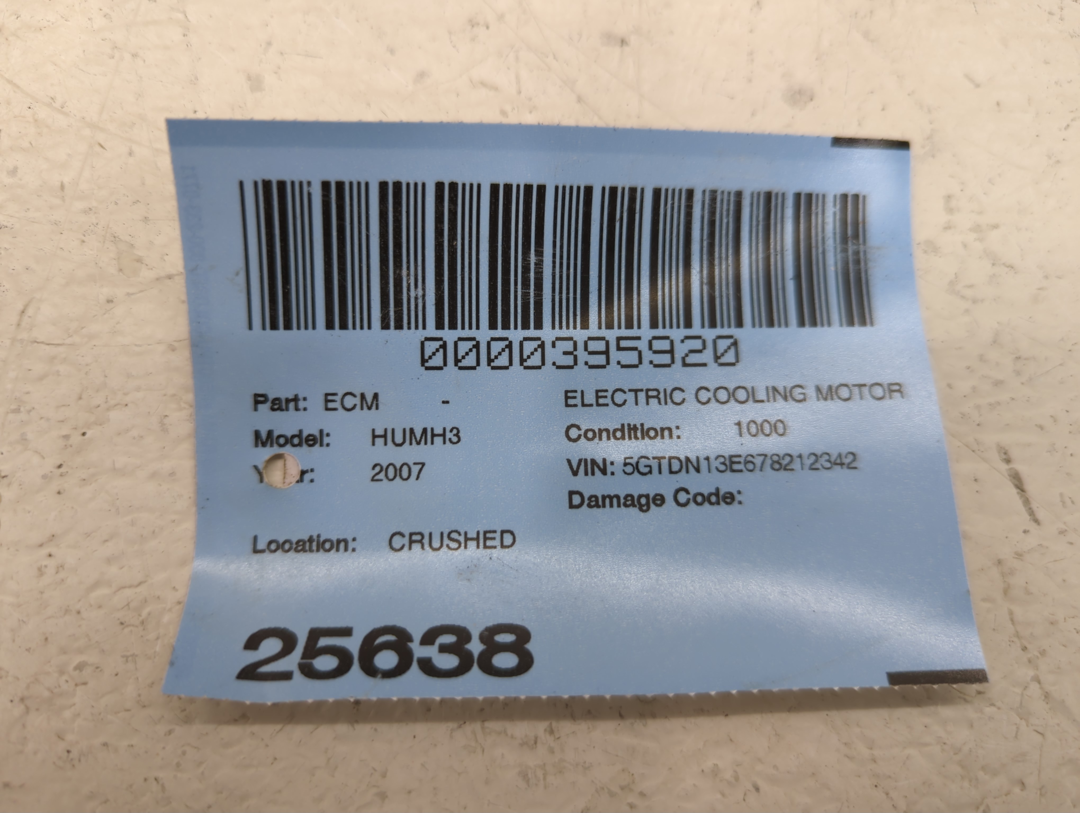 2007 Hummer H3 Electric Radiator Cooling Fan Motor Assembly 1122797 - Oemusedautoparts1.com