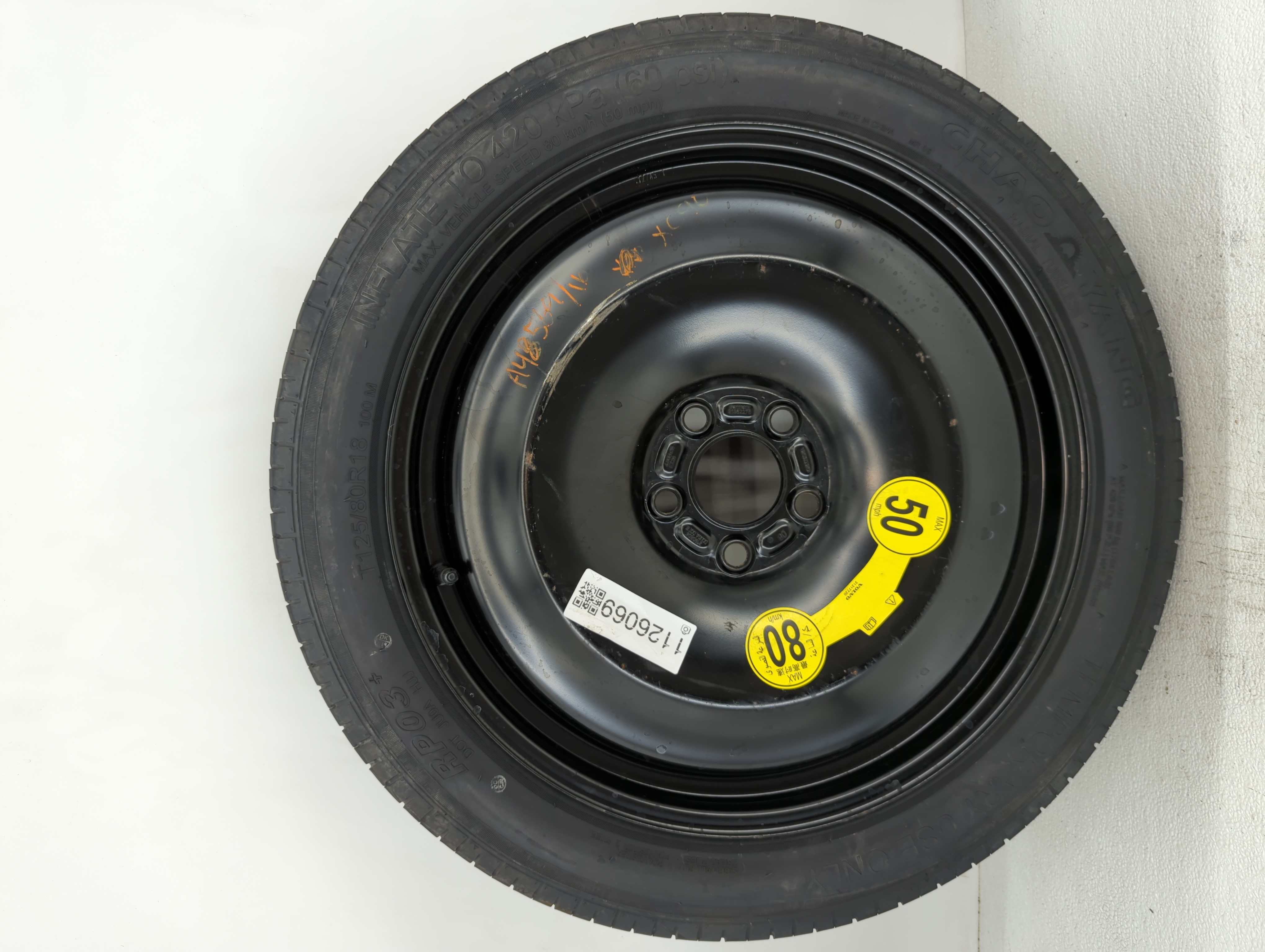 Picture of 2017-2022 Volvo Xc90 Spare Donut Tire Wheel Rim Oem 1126069