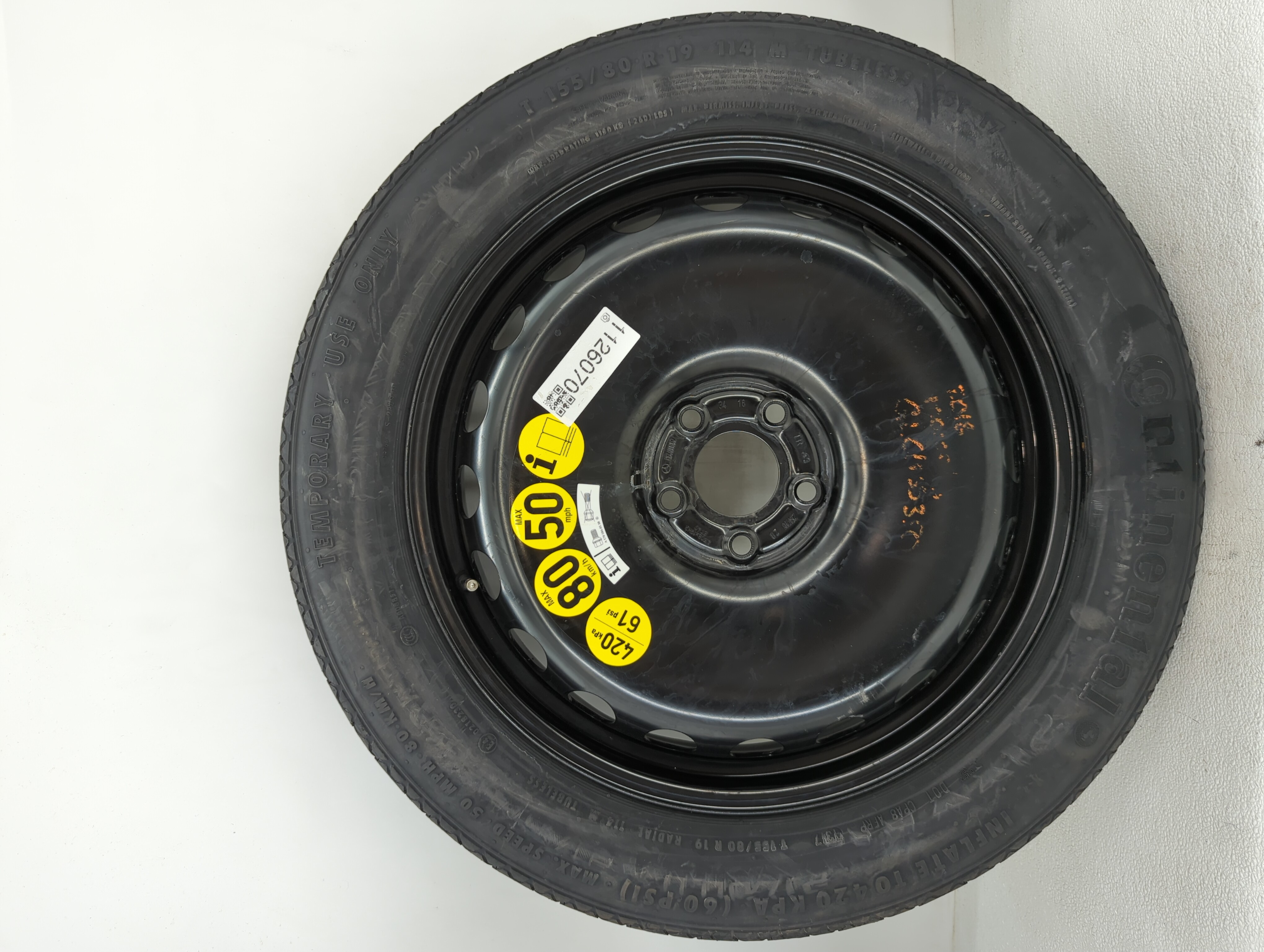 2015-2015 Mercedes-benz Ml400 Spare Donut Tire Wheel Rim Oem 1126070 - Oemusedautoparts1.com