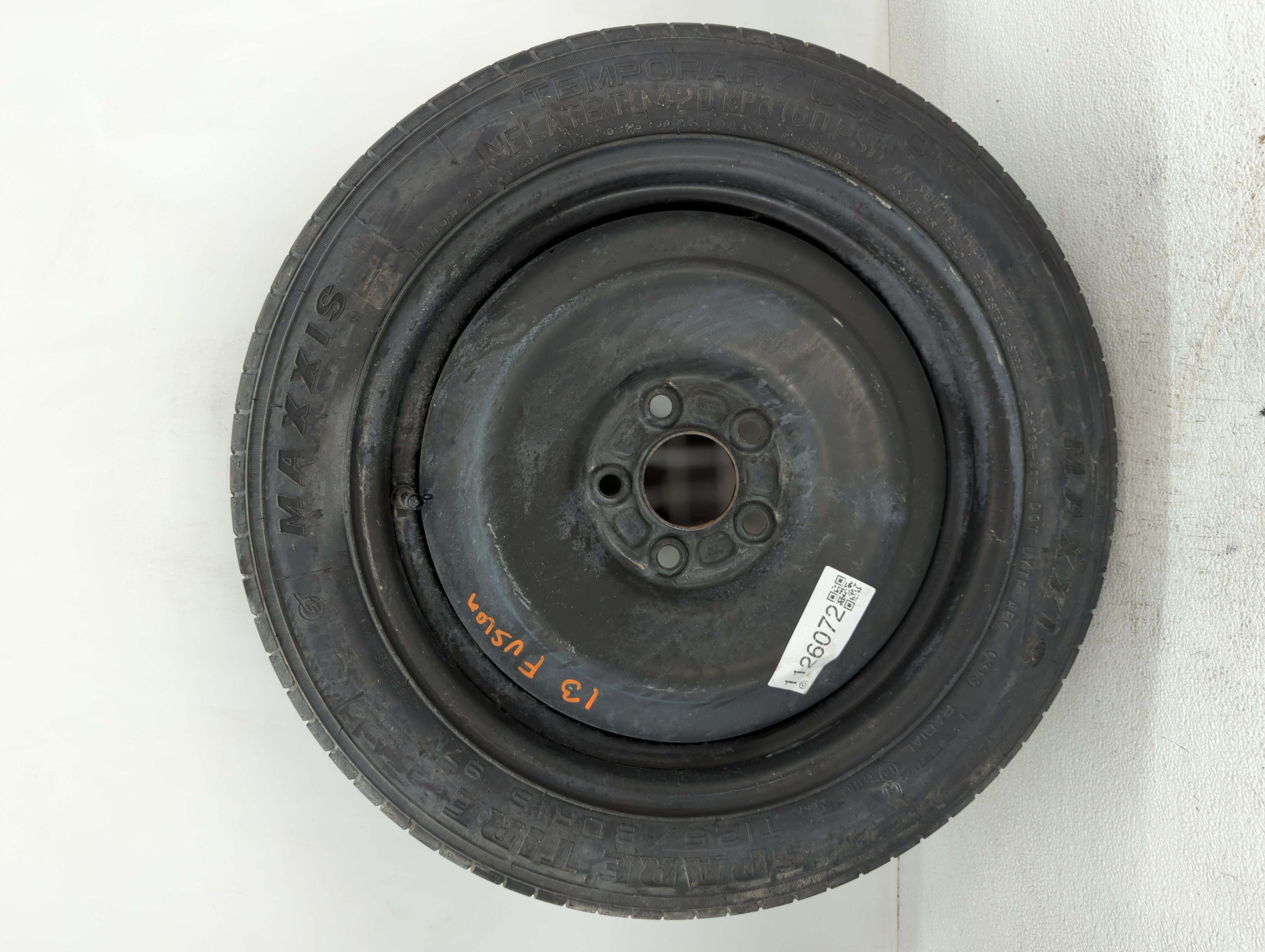 Picture of 2012-2018 Ford Focus Spare Donut Tire Wheel Rim Oem 1126072