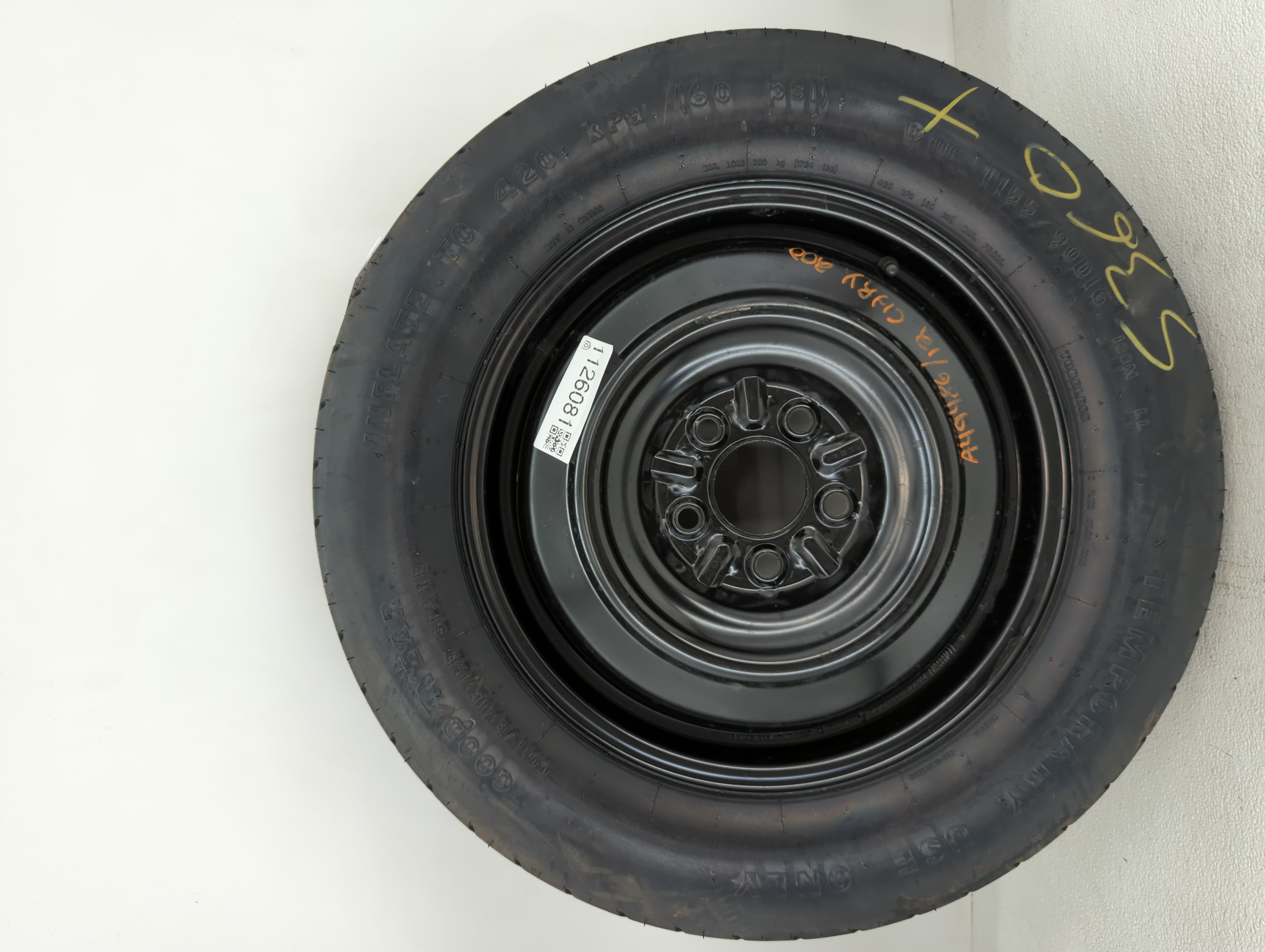 Picture of 2011-2014 Chrysler 200 Spare Donut Tire Wheel Rim Oem 1126081
