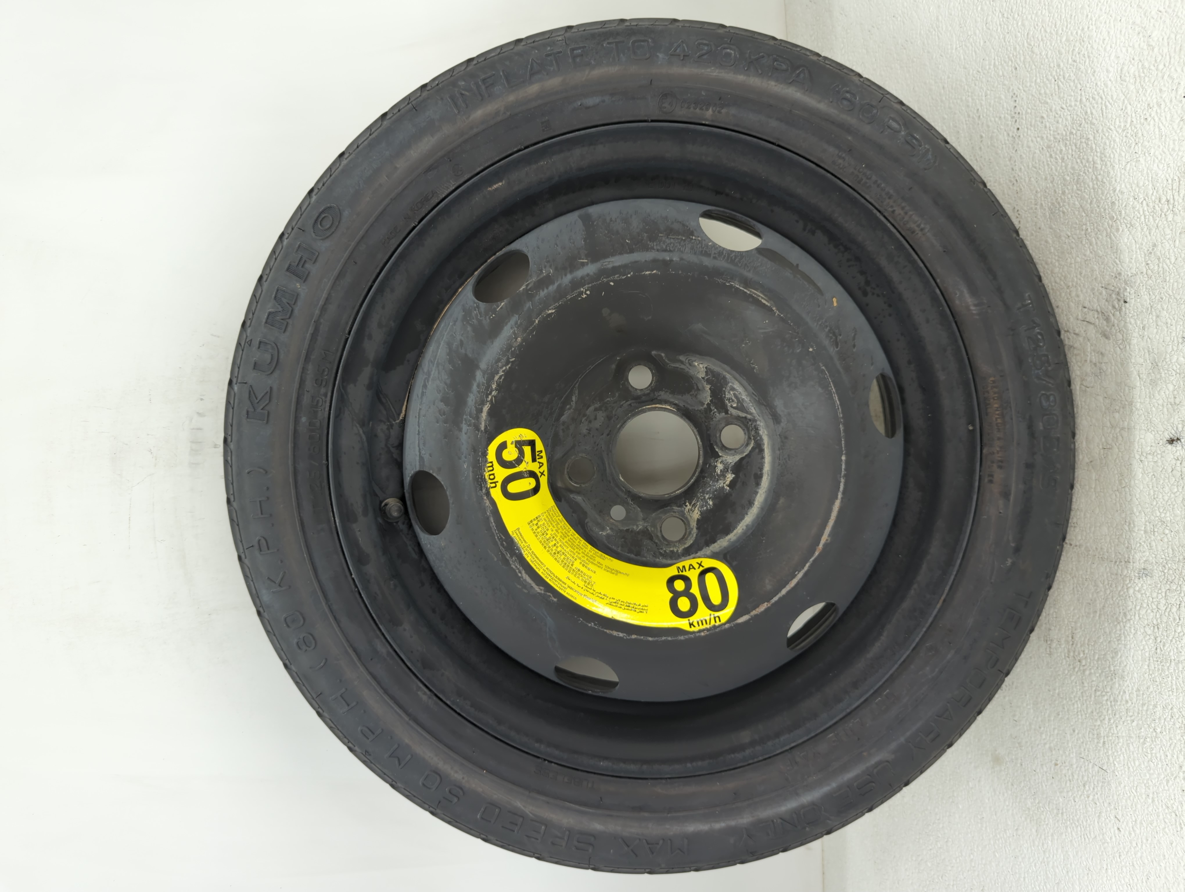2012-2017 Hyundai Accent Spare Donut Tire Wheel Rim Oem 1126100 - Oemusedautoparts1.com