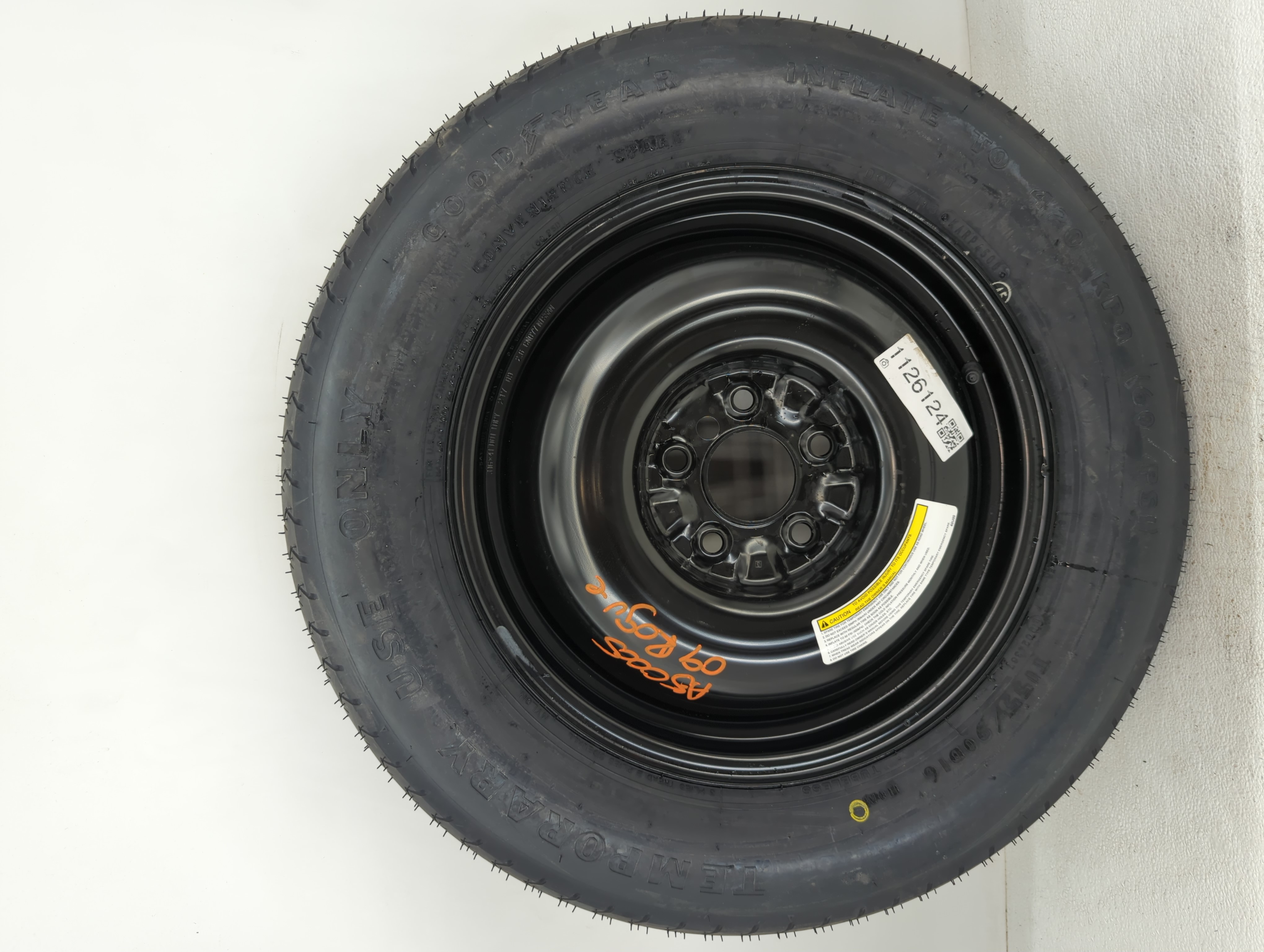 Picture of 2011-2014 Chrysler 200 Spare Donut Tire Wheel Rim Oem 1126124