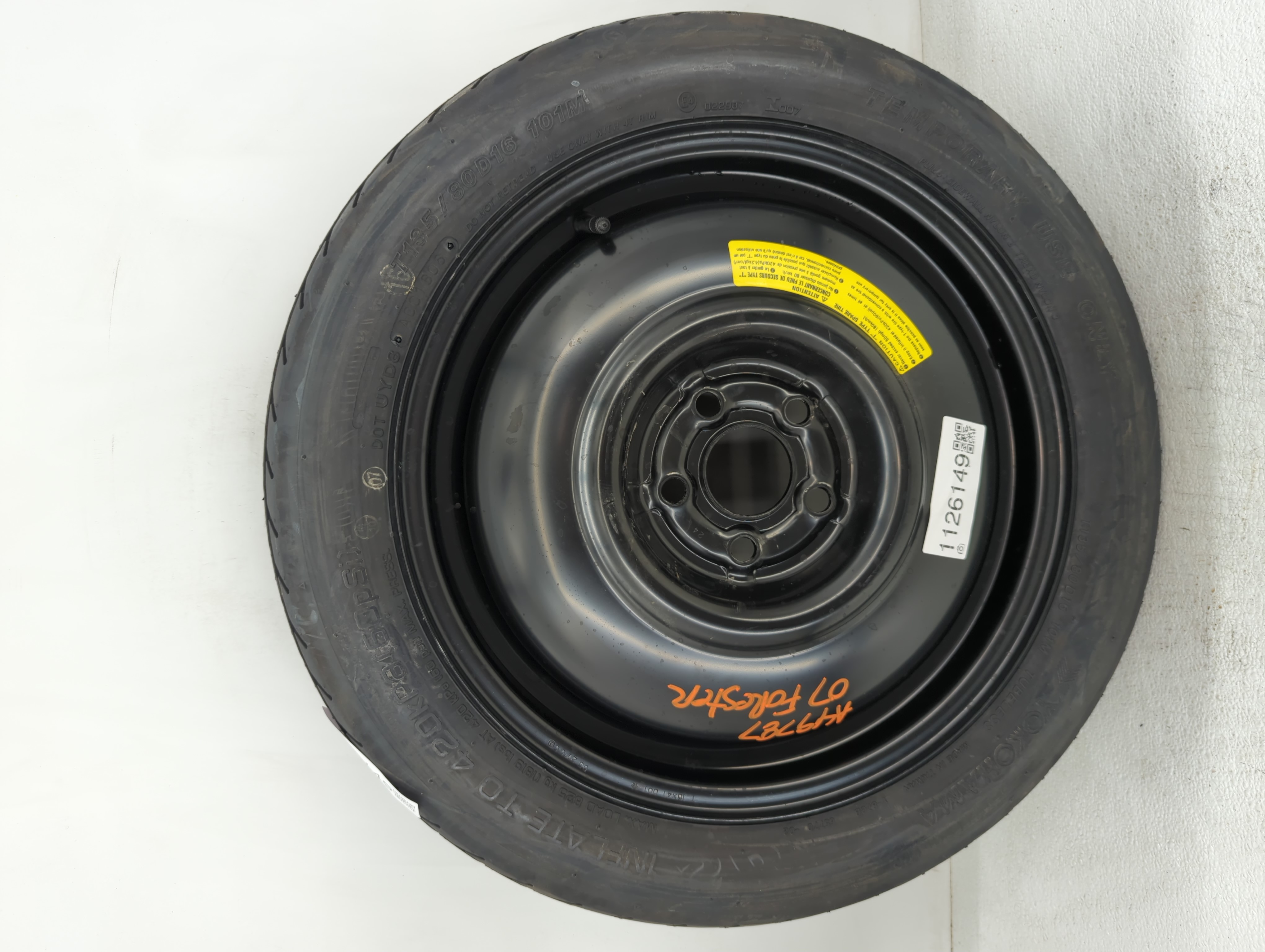 Picture of 2003-2008 Subaru Forester Spare Donut Tire Wheel Rim Oem 1126149