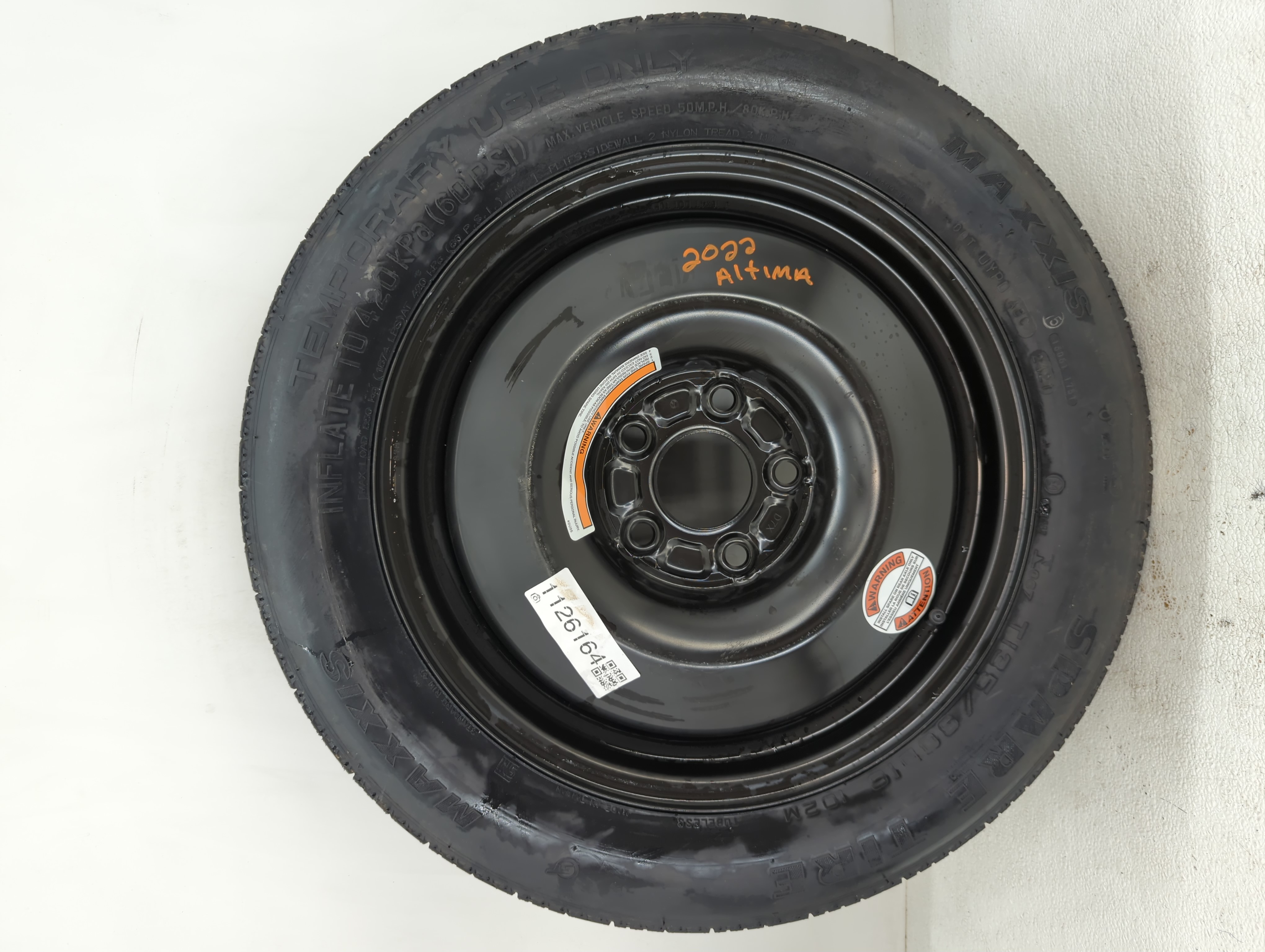 2002-2022 Nissan Altima Spare Donut Tire Wheel Rim Oem 1126164 - Oemusedautoparts1.com