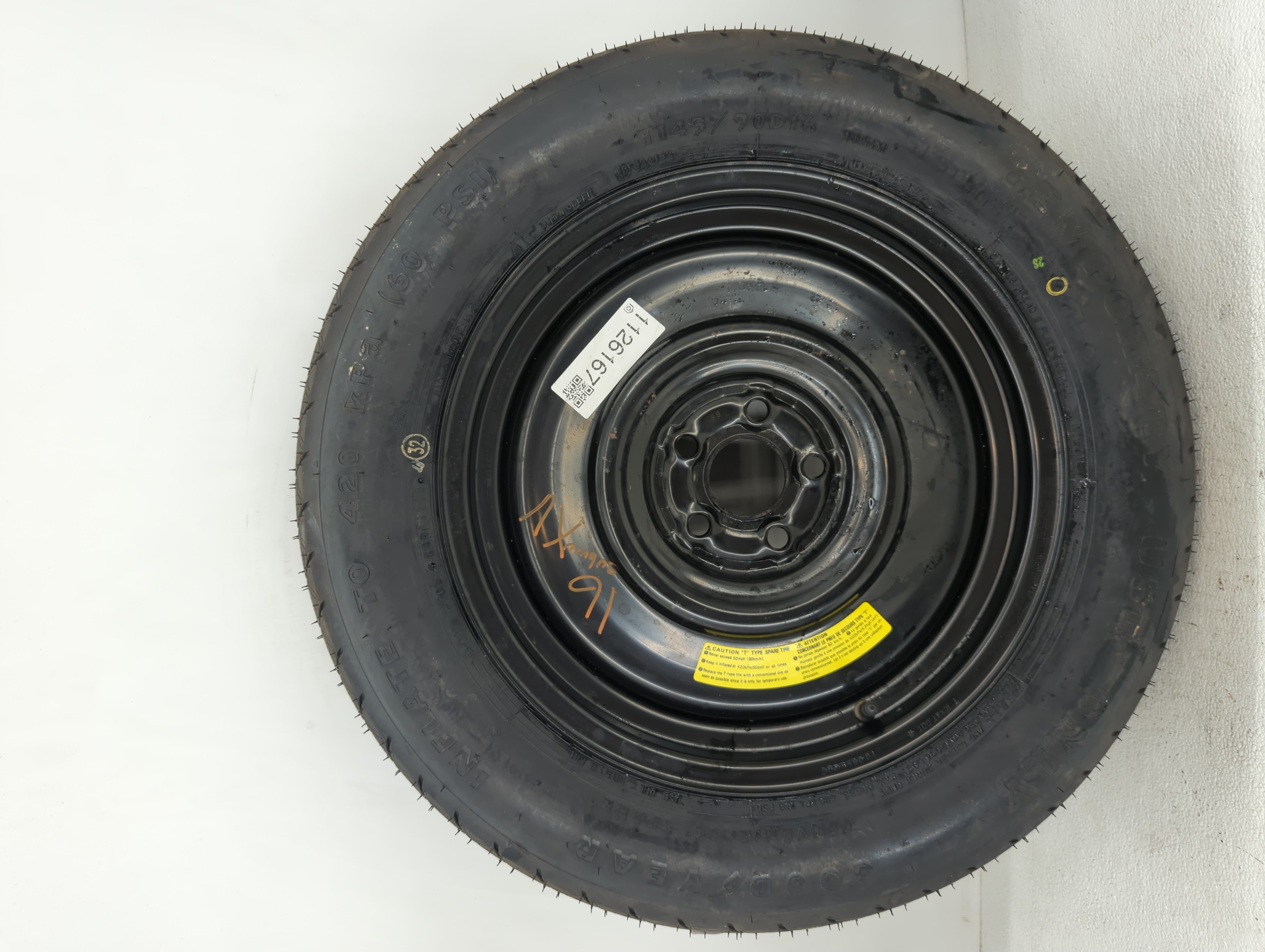 Picture of Subaru Xv Spare Donut Tire Wheel Rim Oem 1126167