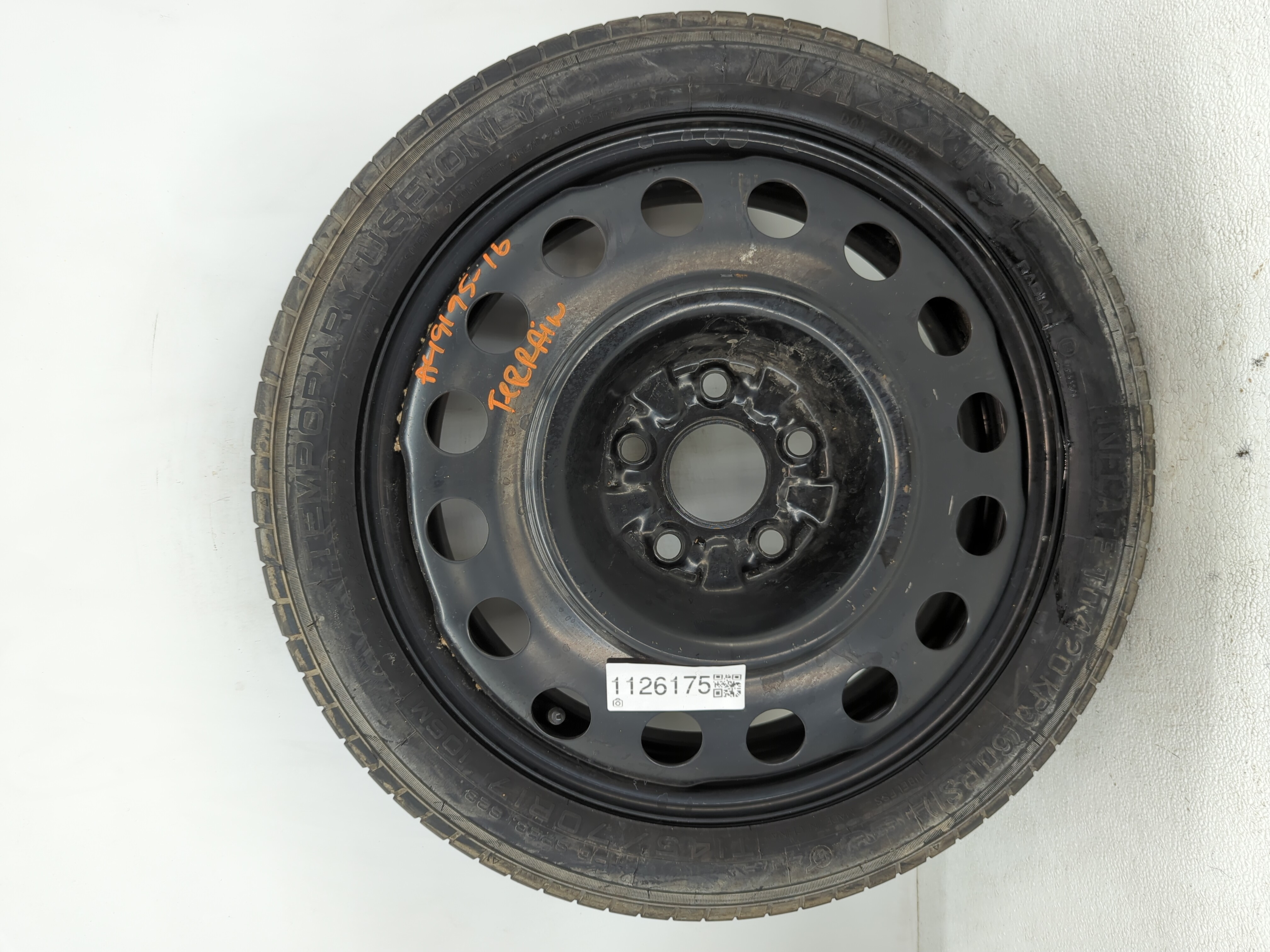 2010-2017 Gmc Terrain Spare Donut Tire Wheel Rim Oem 1126175 - Oemusedautoparts1.com