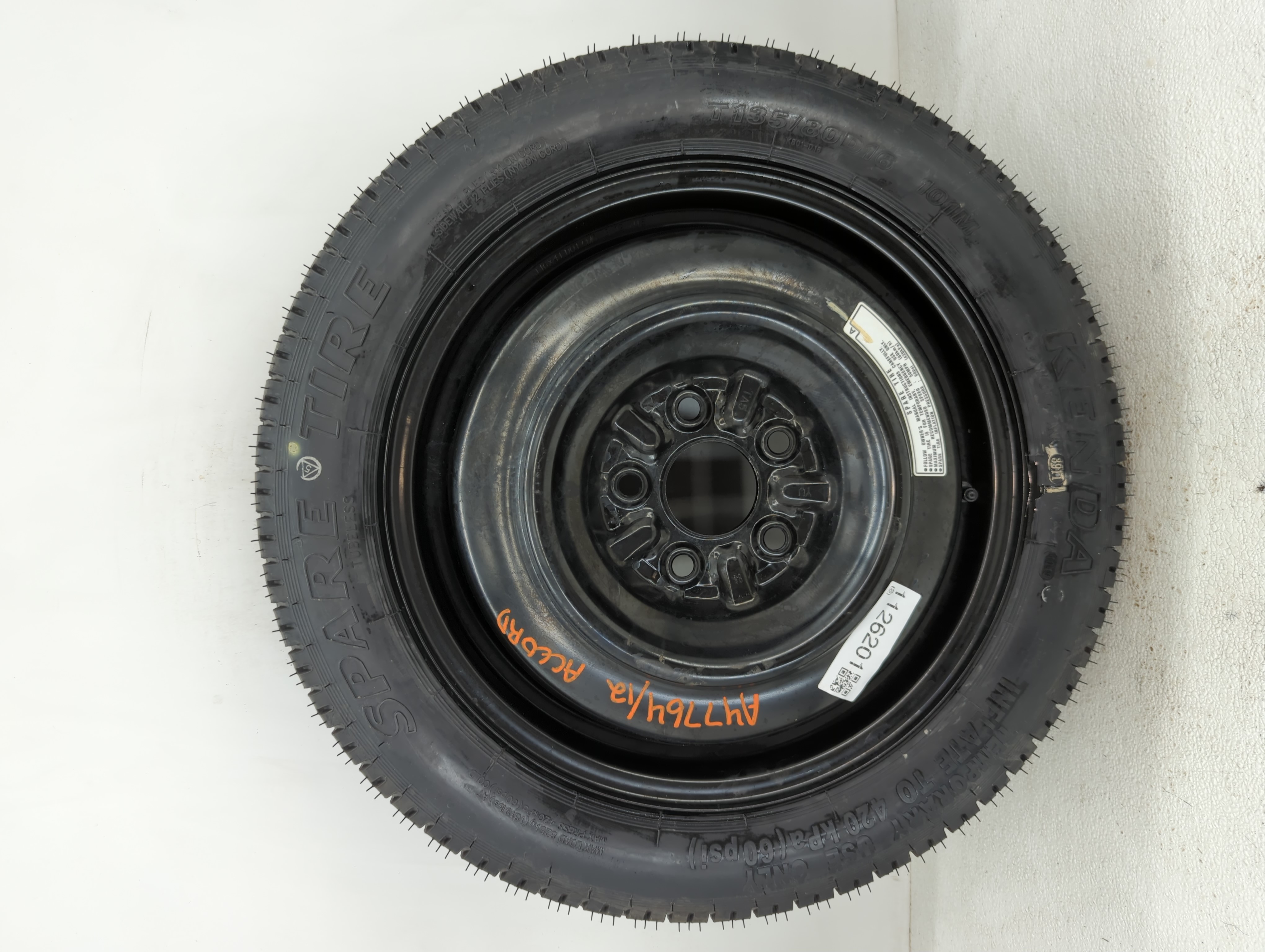 2008-2012 Honda Accord Spare Donut Tire Wheel Rim Oem 1126201 - Oemusedautoparts1.com