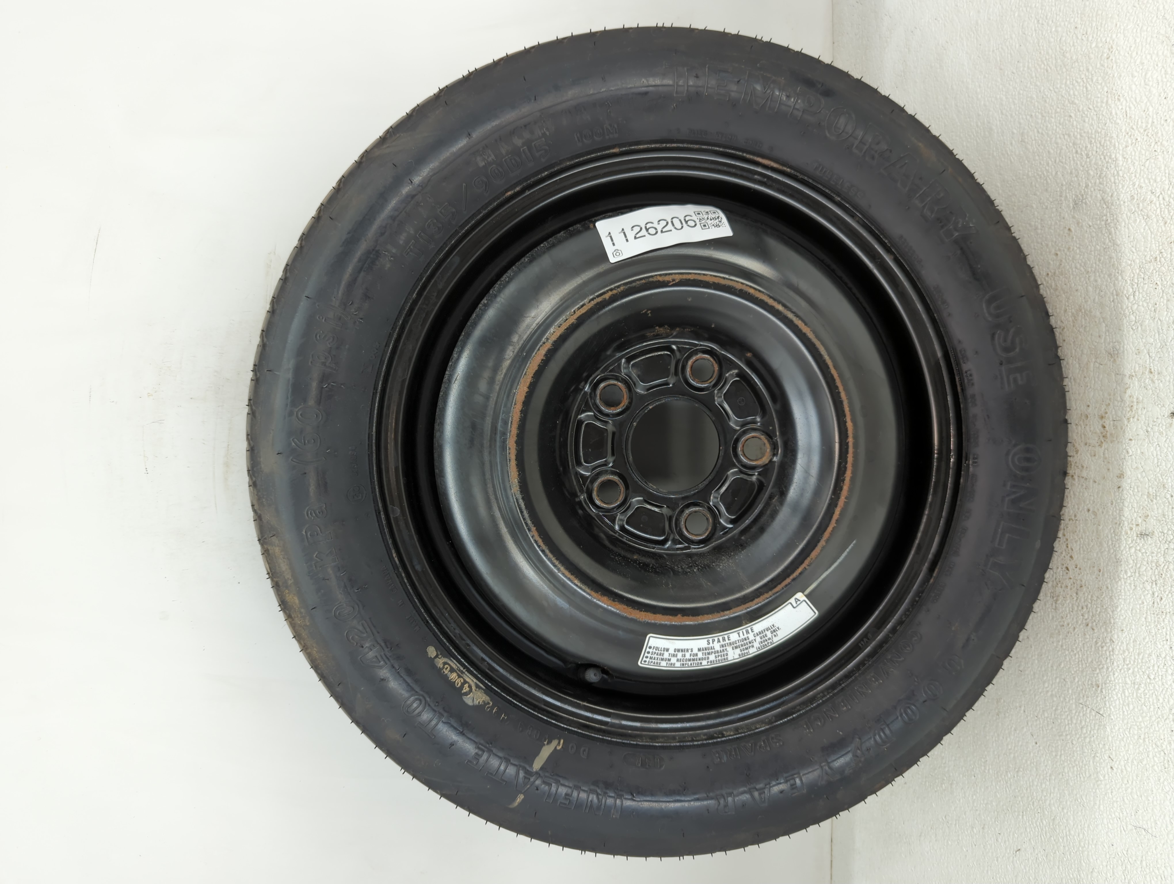 2008-2012 Honda Accord Spare Donut Tire Wheel Rim Oem 1126206 - Oemusedautoparts1.com