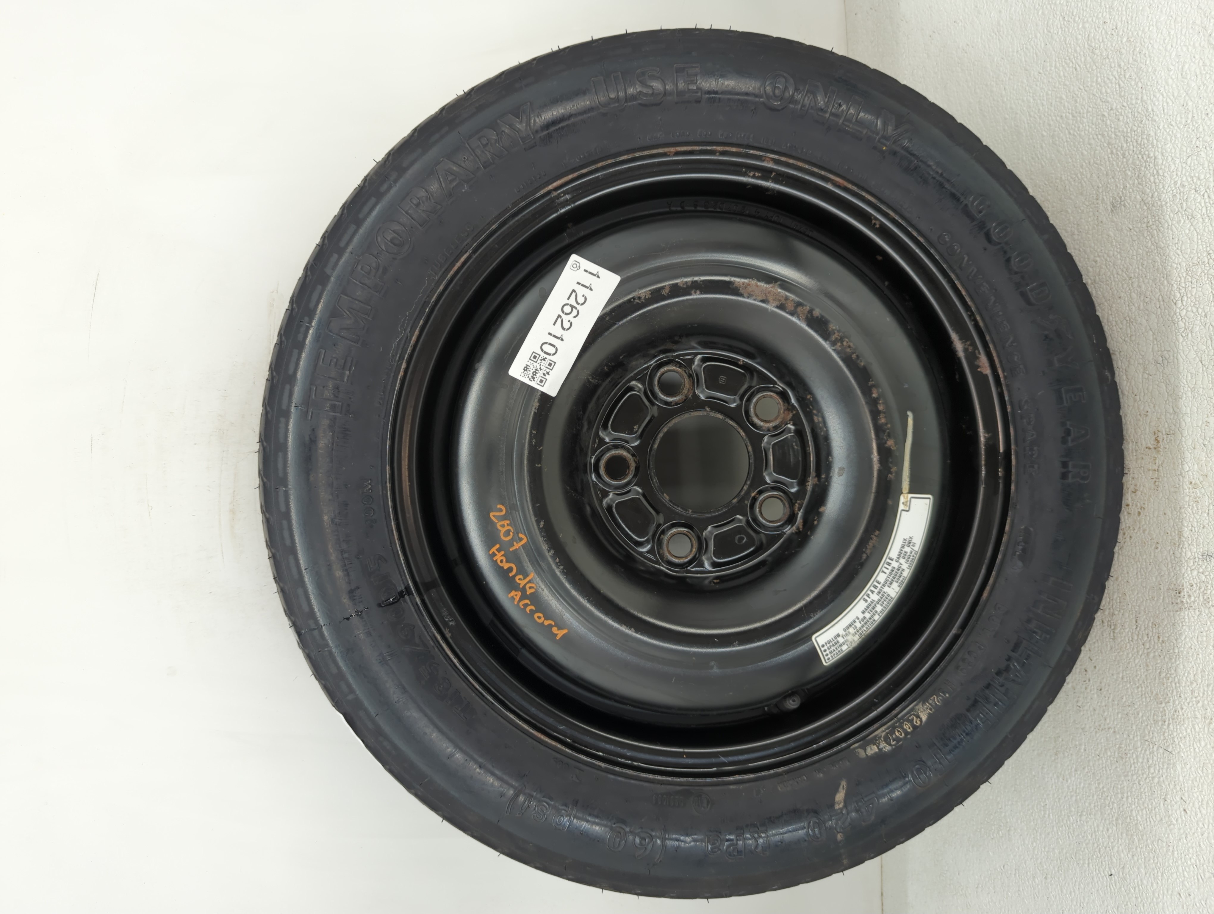 2003-2007 Honda Accord Spare Donut Tire Wheel Rim Oem 1126210 - Oemusedautoparts1.com