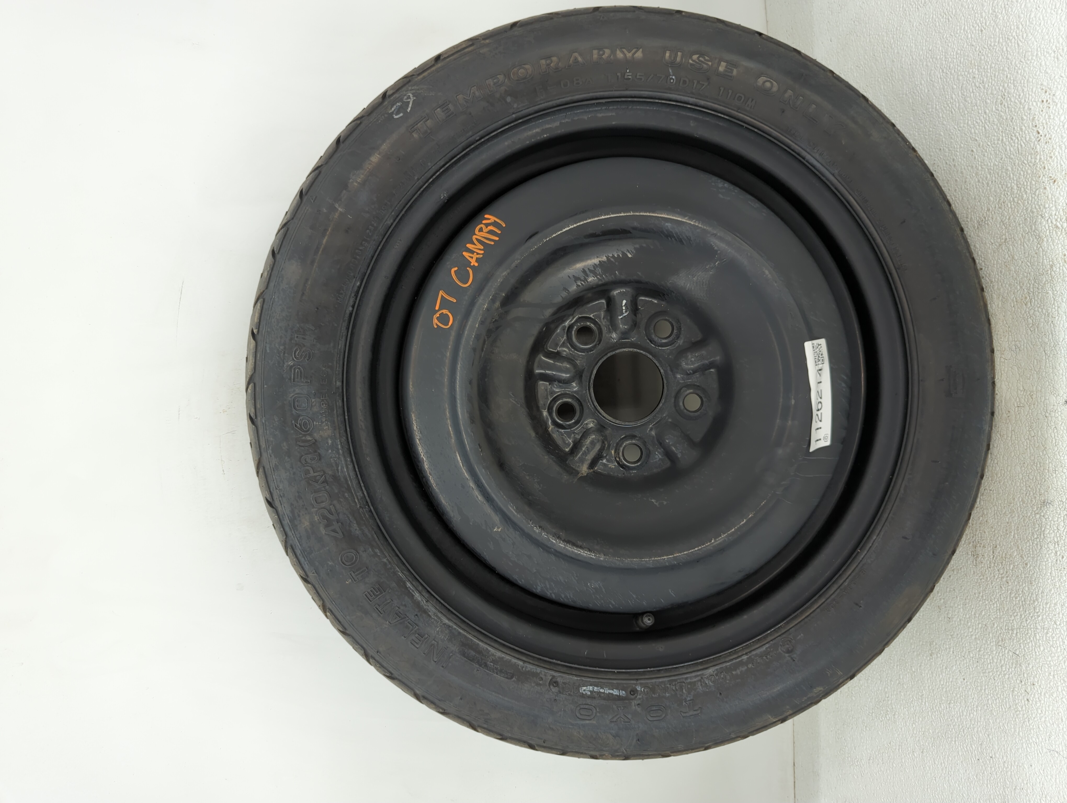 2007-2017 Toyota Camry Spare Donut Tire Wheel Rim Oem 1126214 - Oemusedautoparts1.com