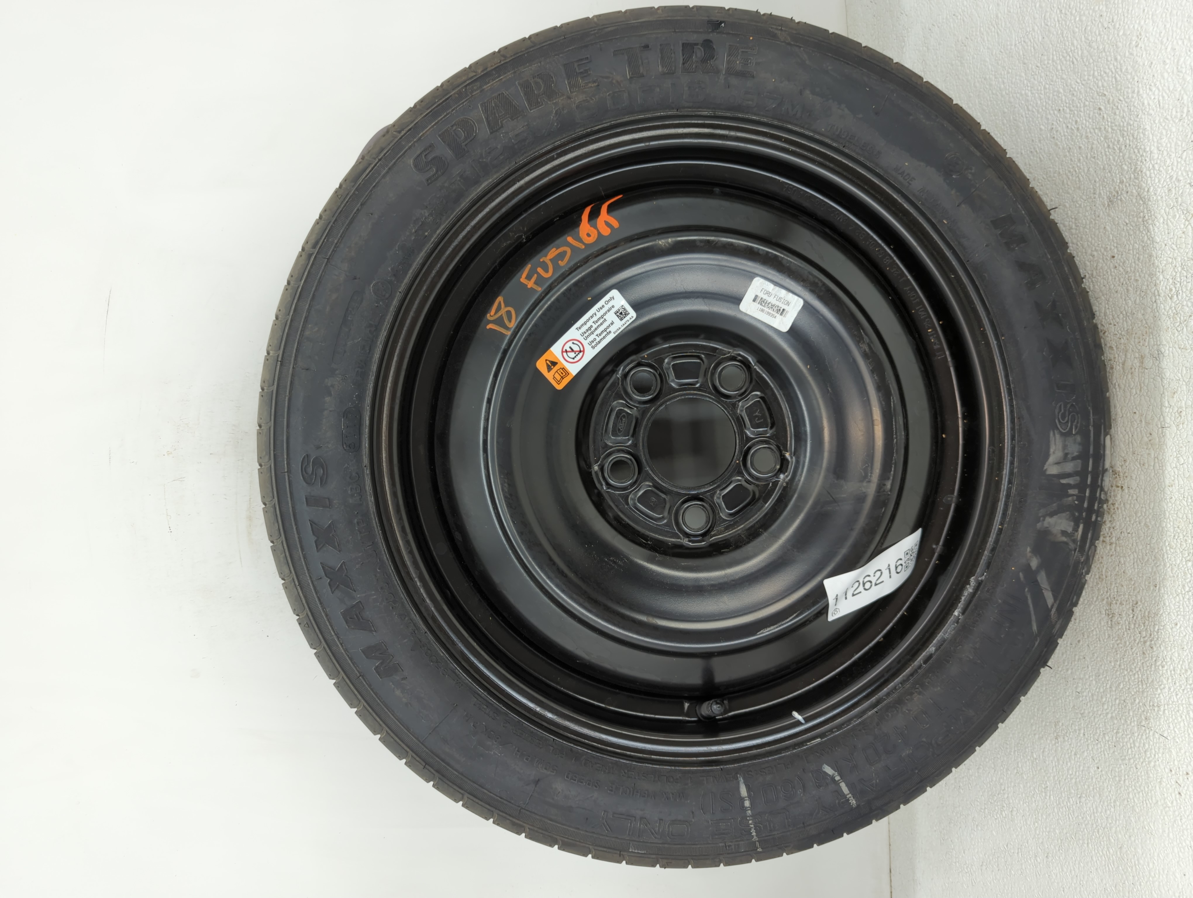 2017-2020 Ford Fusion Spare Donut Tire Wheel Rim Oem 1126216 - Oemusedautoparts1.com