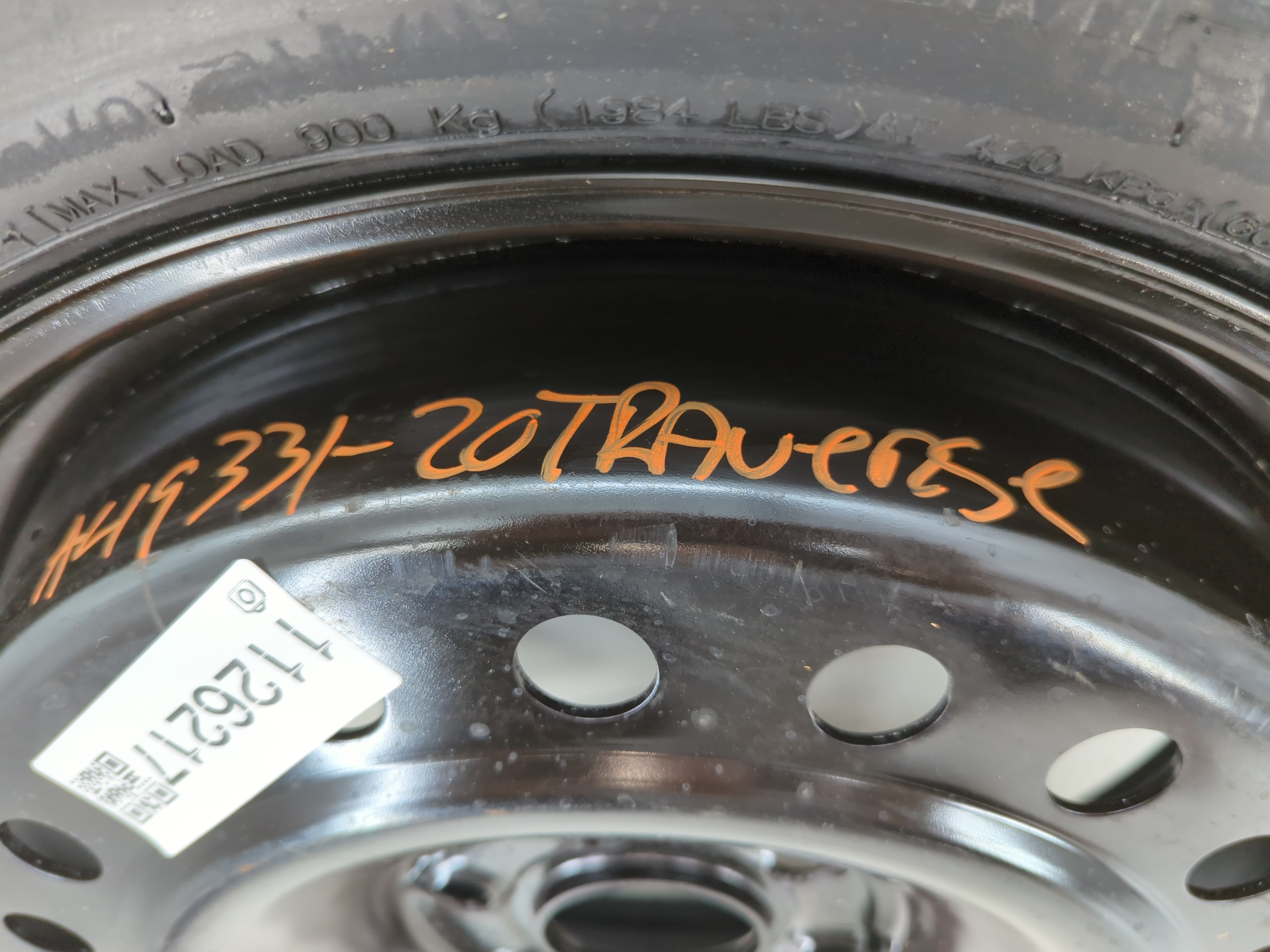 2018-2022 Chevrolet Traverse Spare Donut Tire Wheel Rim Oem 1126217 - Oemusedautoparts1.com