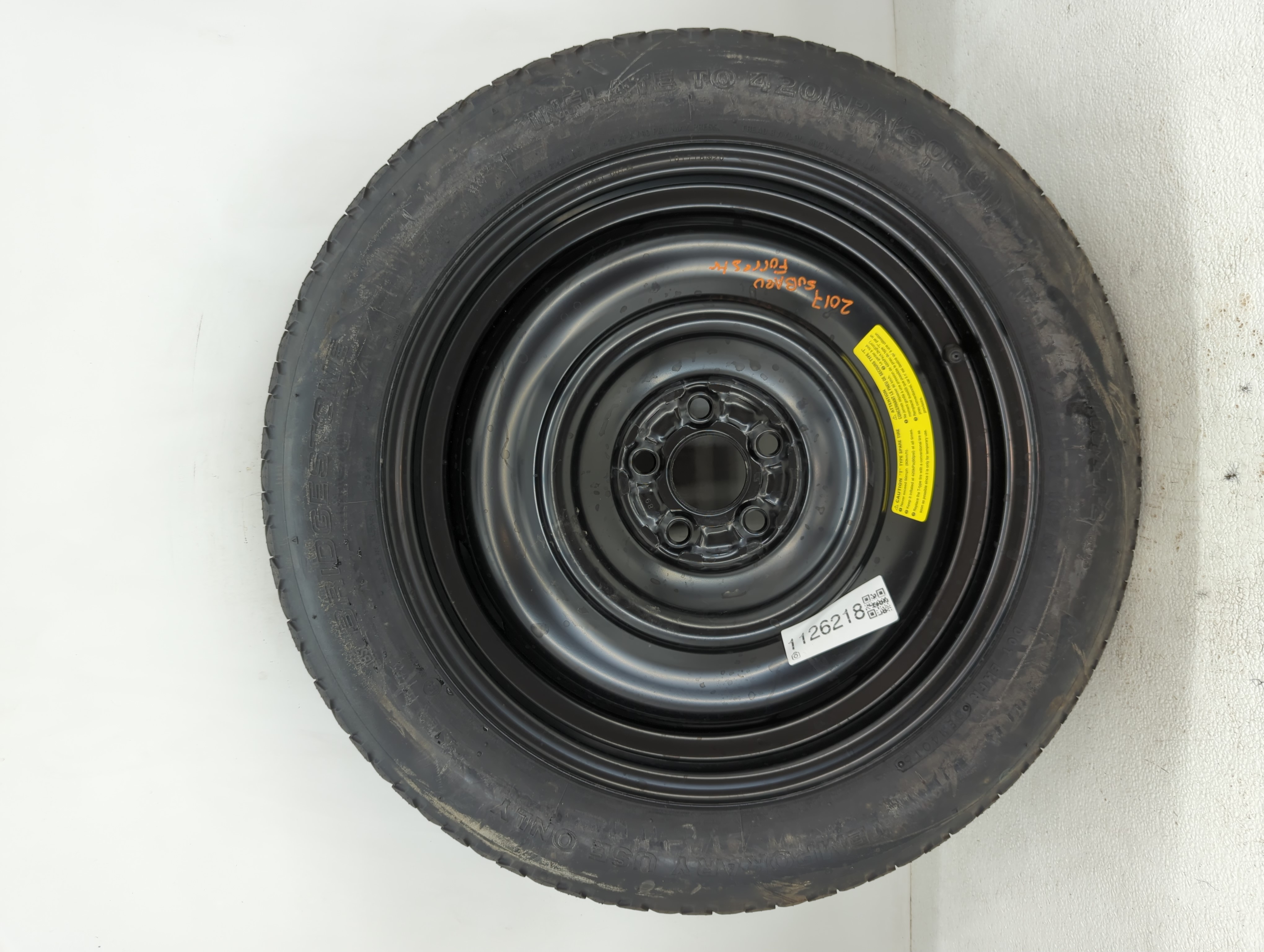 2014-2018 Subaru Forester Spare Donut Tire Wheel Rim Oem 1126218 - Oemusedautoparts1.com