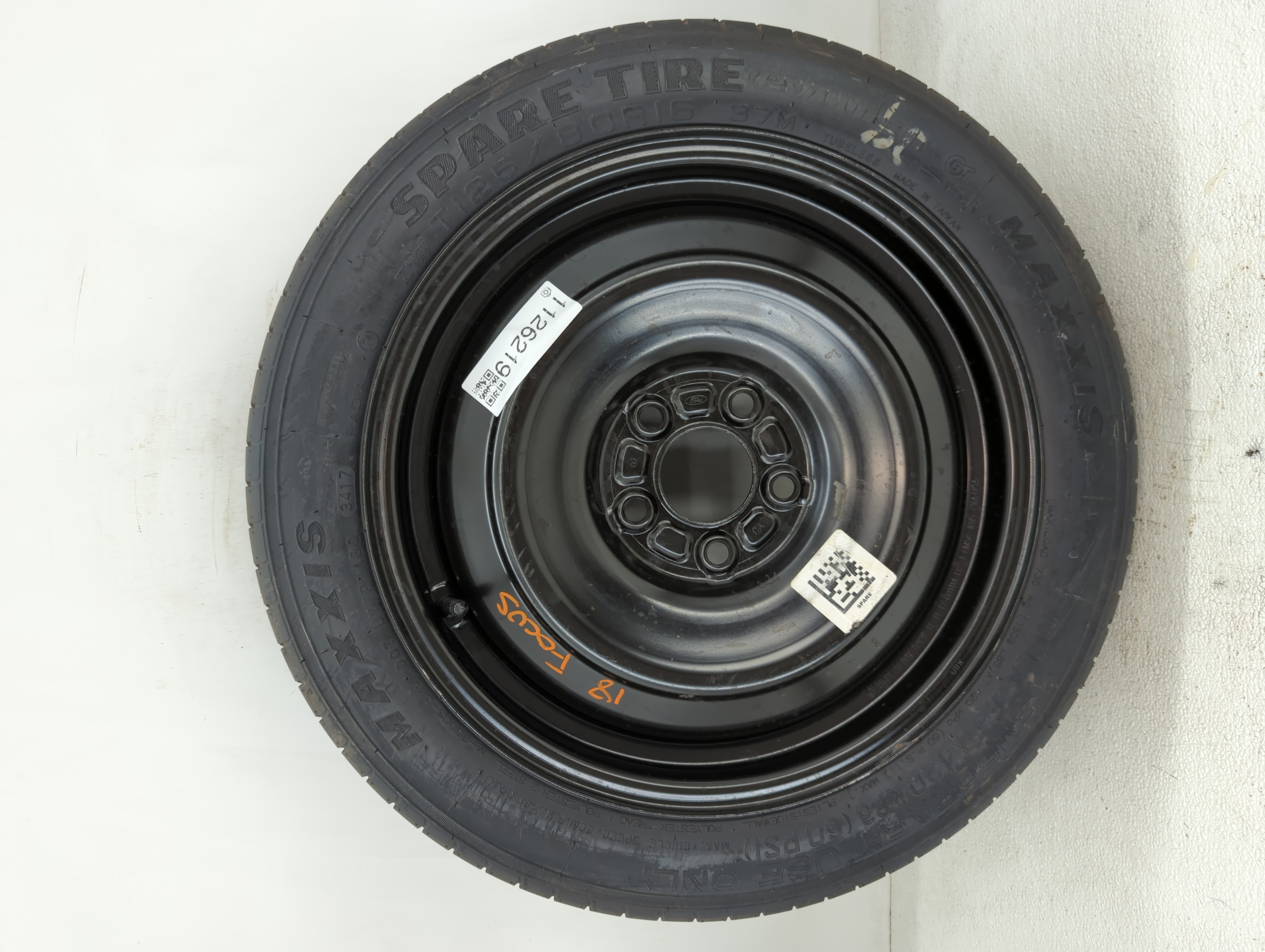 2012-2018 Ford Focus Spare Donut Tire Wheel Rim Oem 1126219 - Oemusedautoparts1.com