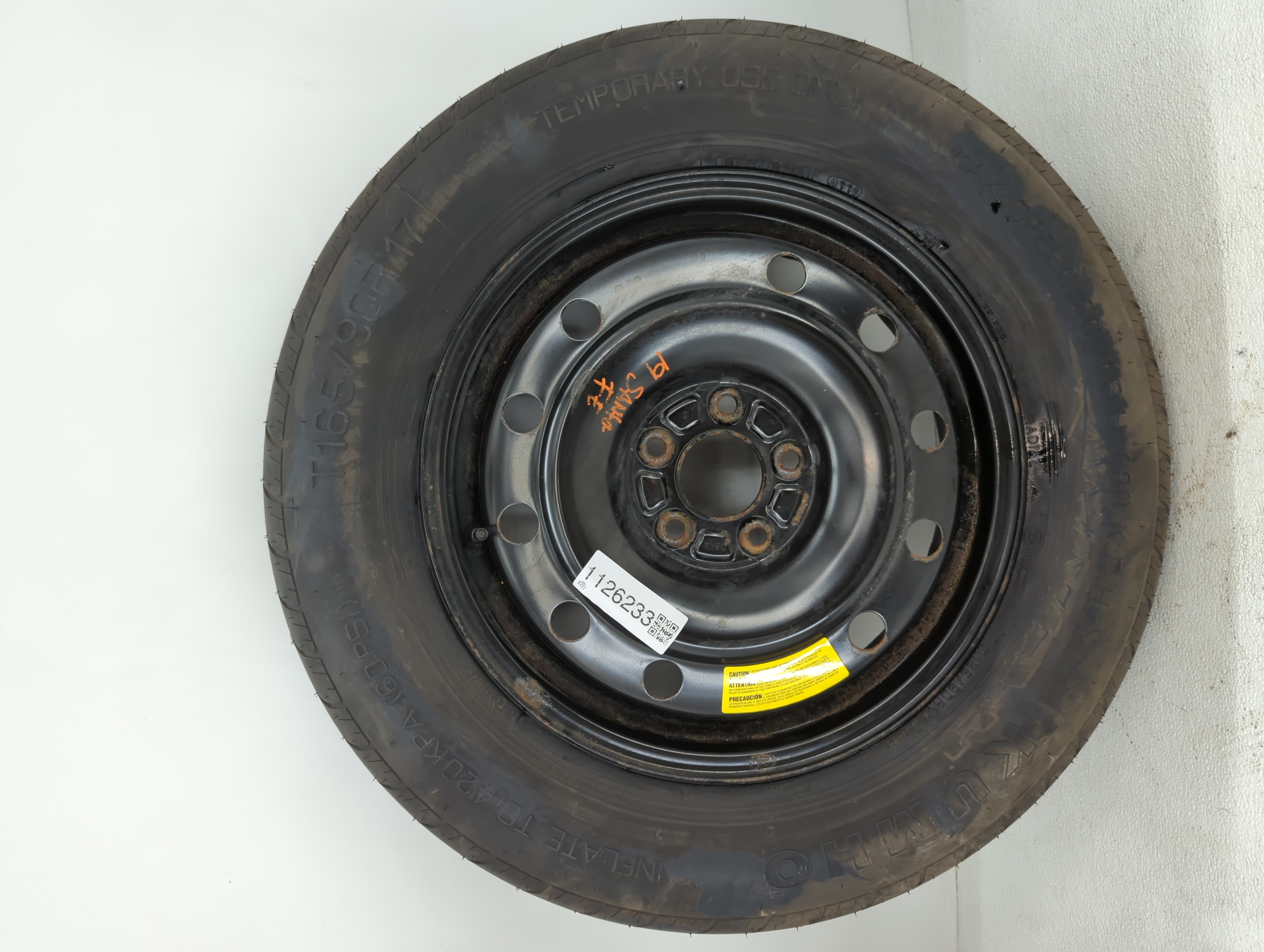 2007-2020 Hyundai Santa Fe Spare Donut Tire Wheel Rim Oem 1126233 - Oemusedautoparts1.com
