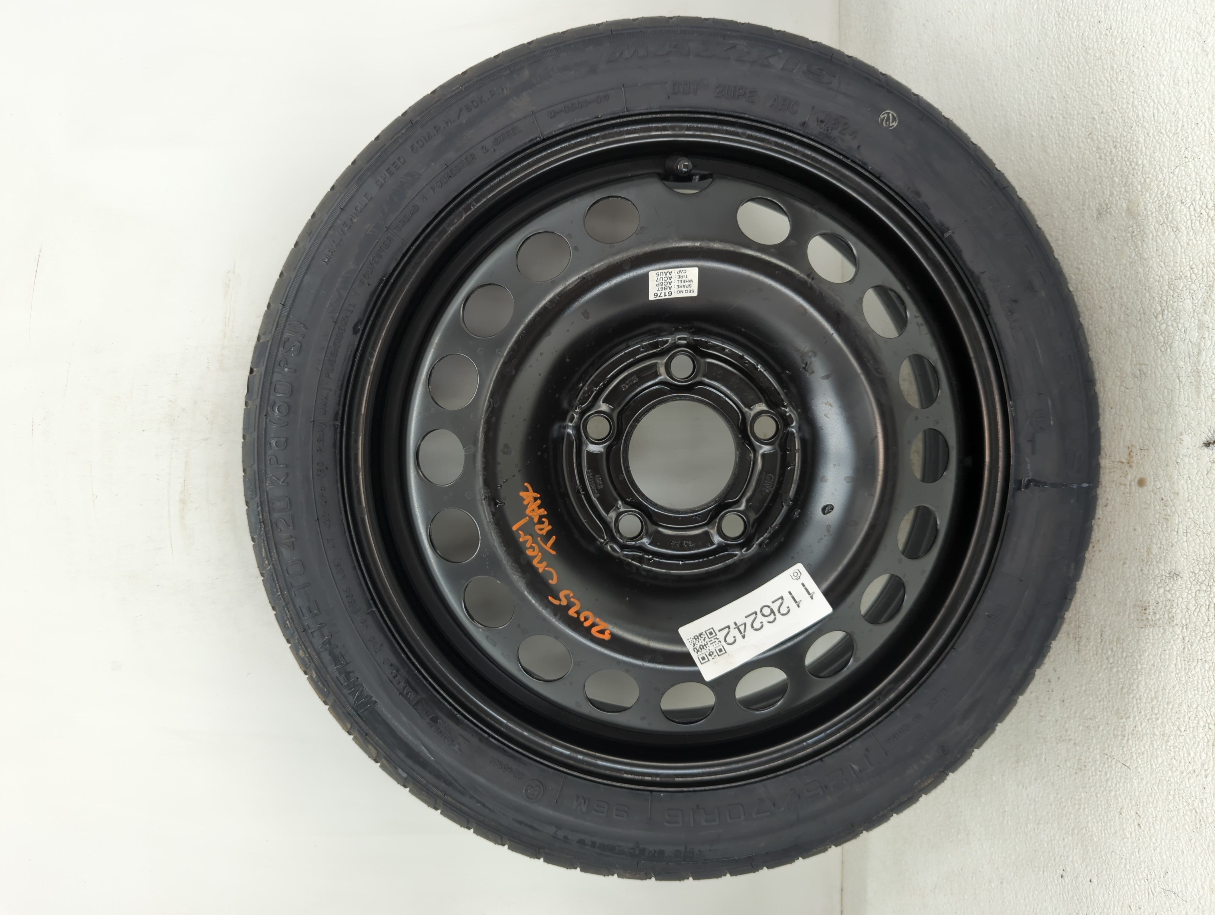 2025 Chevrolet Trax Spare Donut Tire Wheel Rim Oem 1126242 - Oemusedautoparts1.com