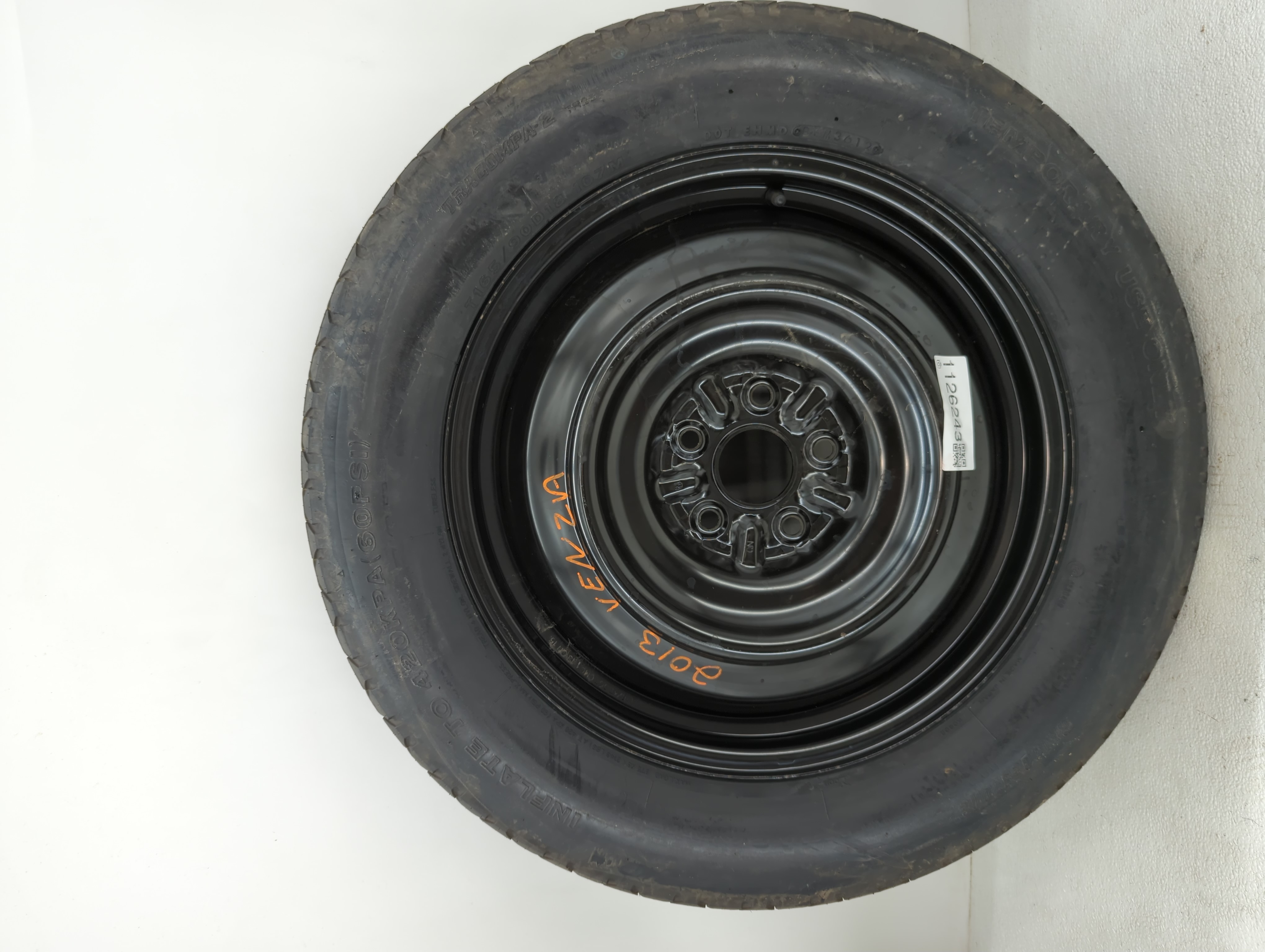 Picture of 2009-2016 Toyota Venza Spare Donut Tire Wheel Rim Oem 1126243