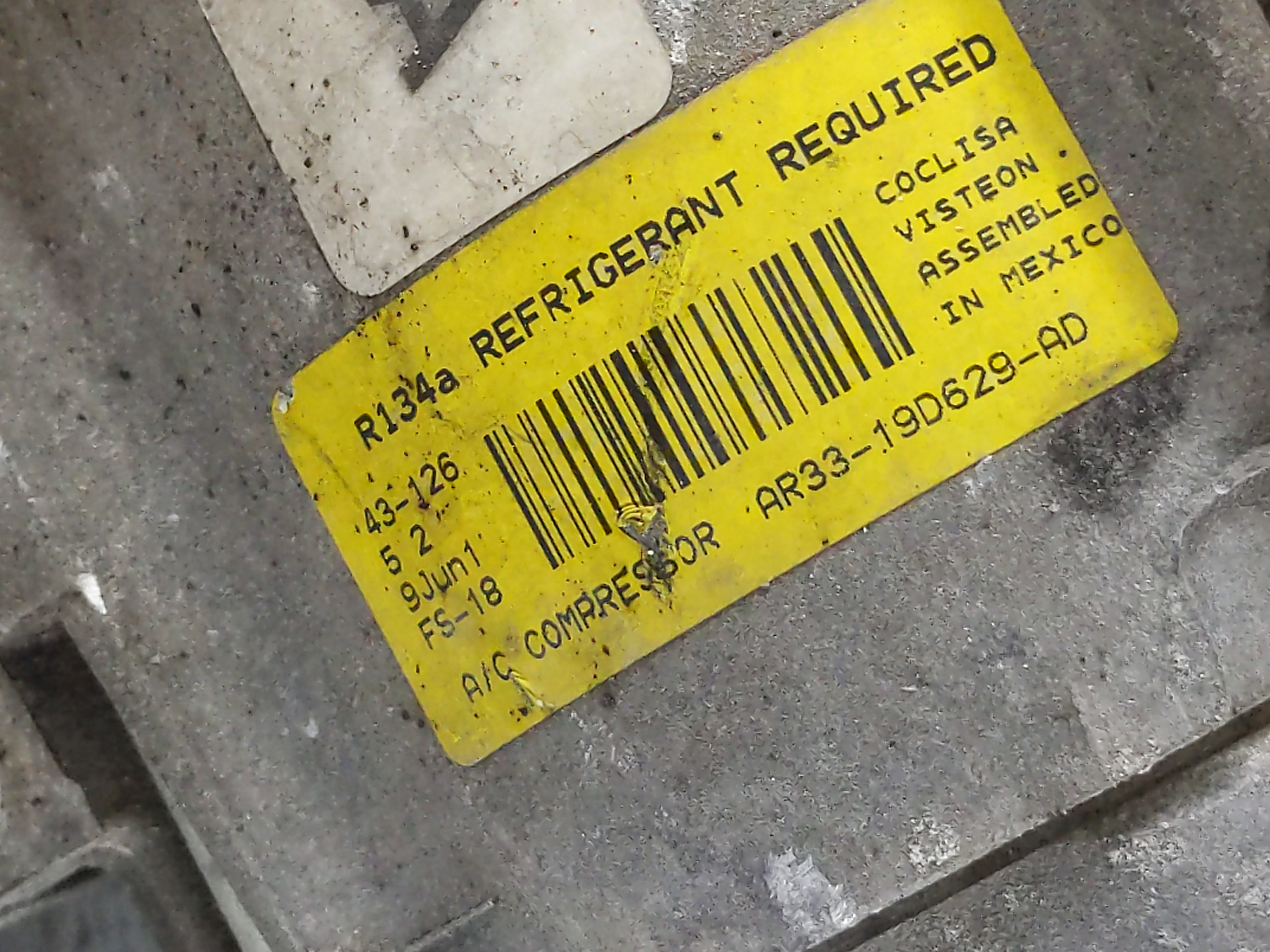 2015-2022 Ford Mustang Air Conditioning A/c Ac Compressor Oem 1128551 - Oemusedautoparts1.com