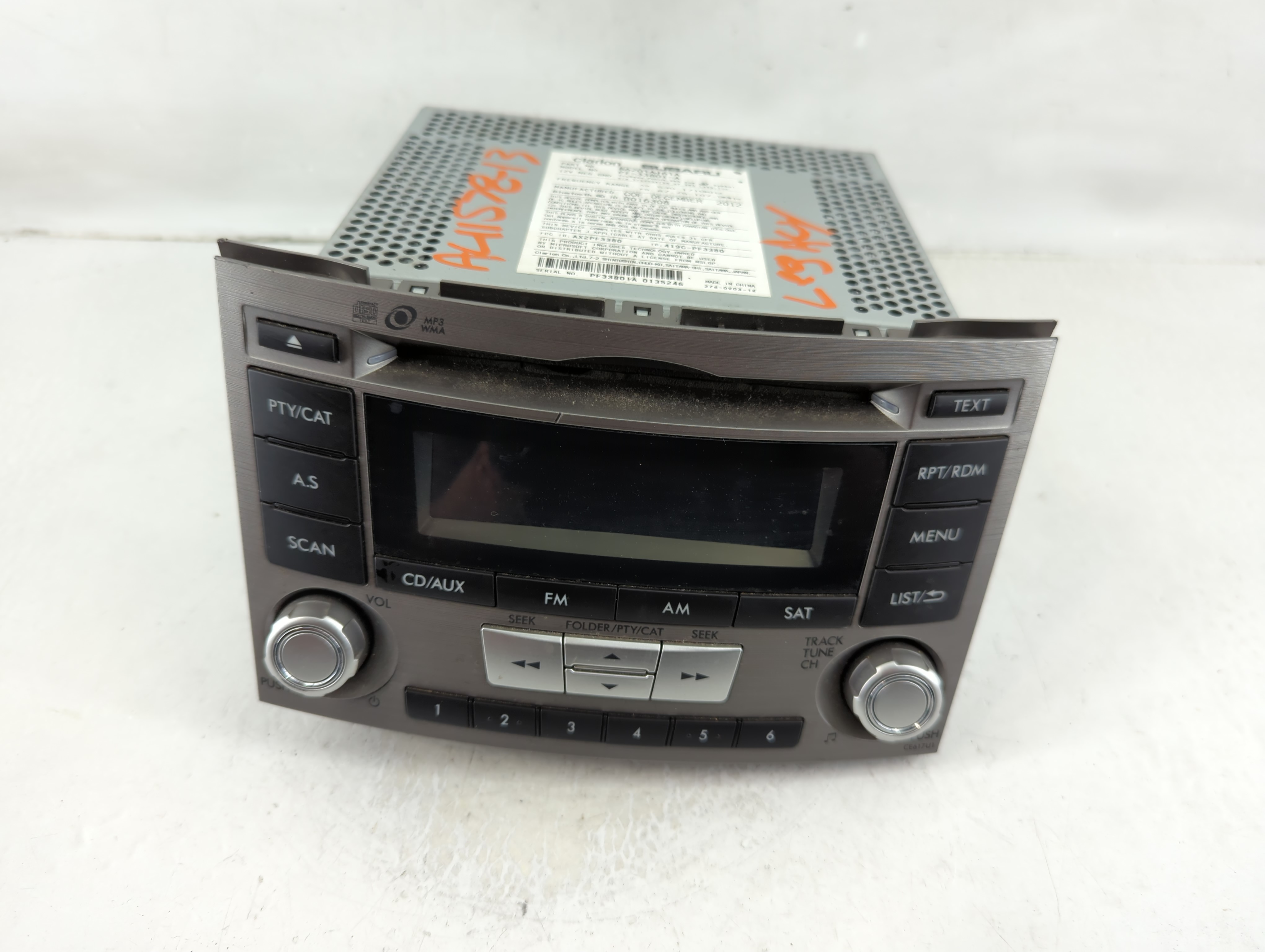 Picture of 2012-2014 Subaru Legacy Am Fm Cd Player Radio Receiver 1129964