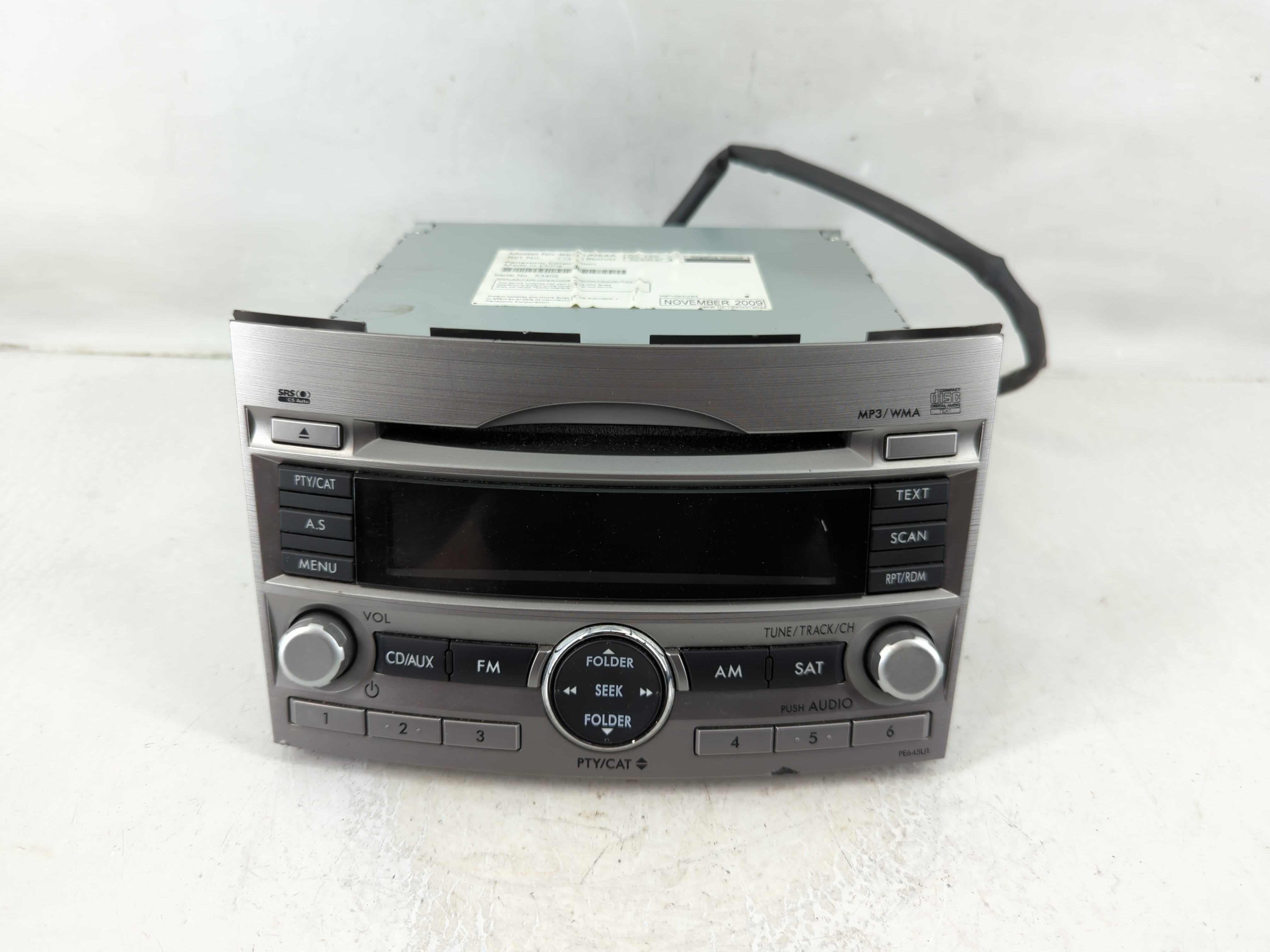 Picture of 2010-2012 Subaru Legacy Am Fm Cd Player Radio Receiver 1130914